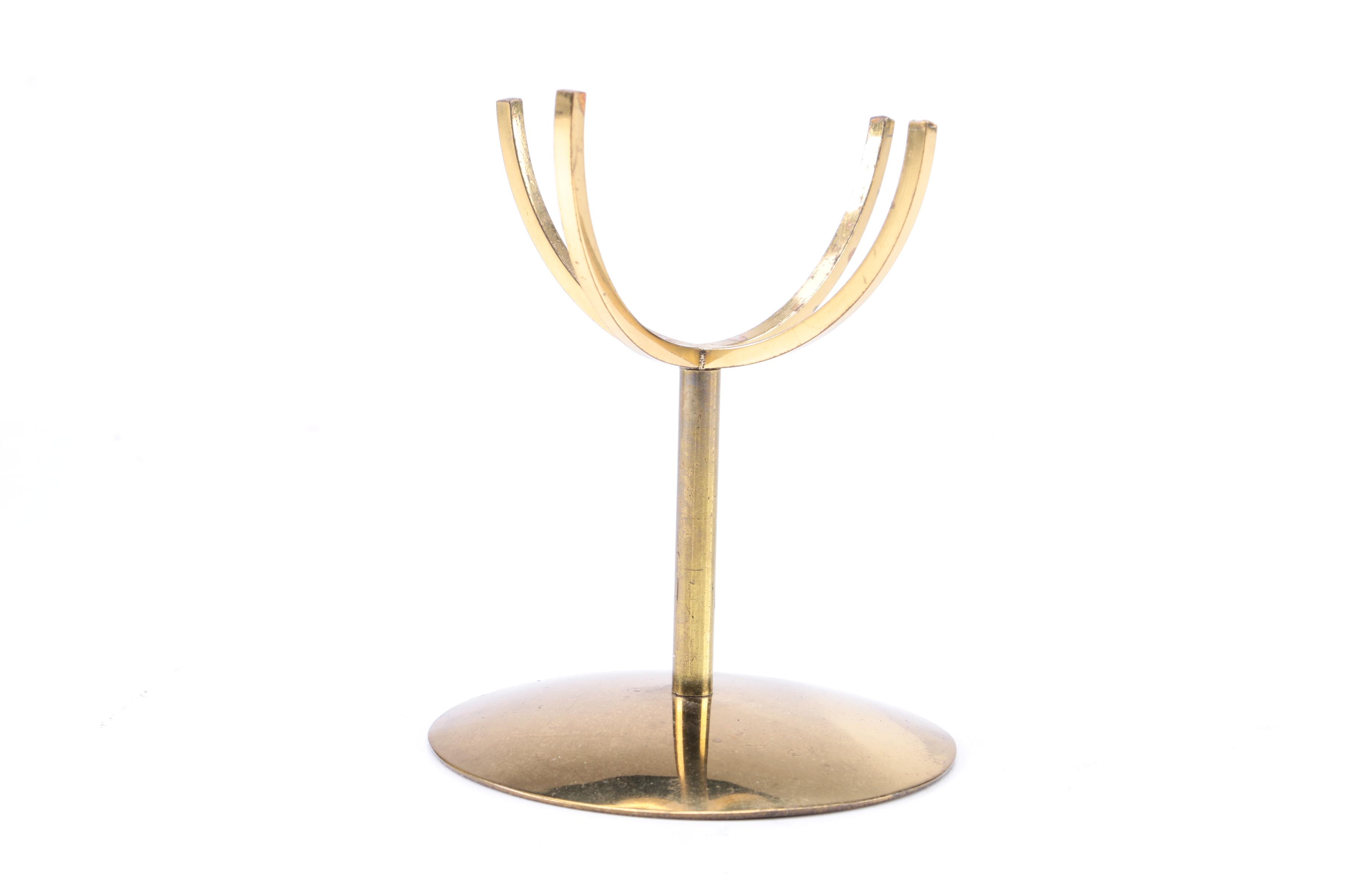 Decorative Cut Crystal Bowls and Brass Stands