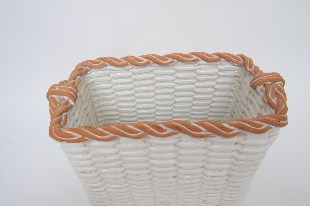 Lillian Vernon for Ceramiche Castellan Ceramic Basket