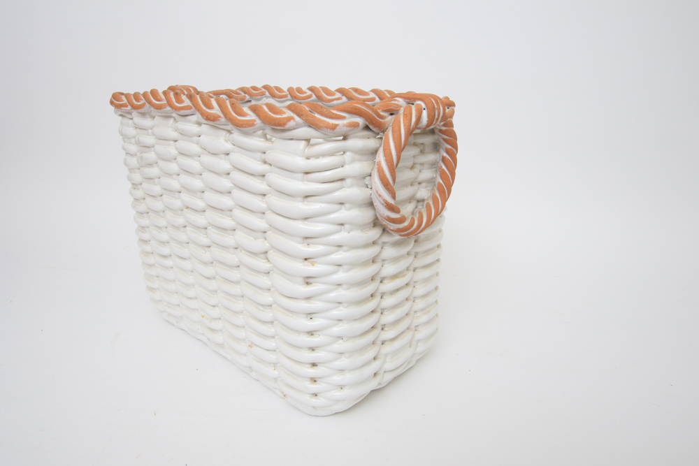 Lillian Vernon for Ceramiche Castellan Ceramic Basket