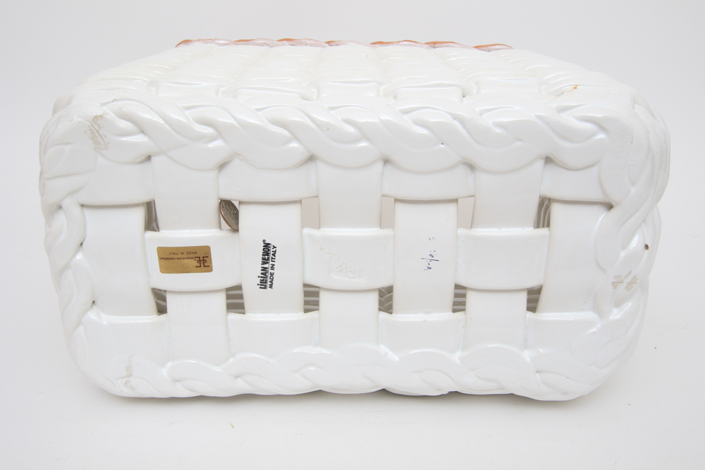 Lillian Vernon for Ceramiche Castellan Ceramic Basket