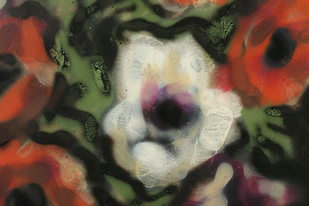 Evelyn Borchard Metzger Oil Painting on Board "Anemones"