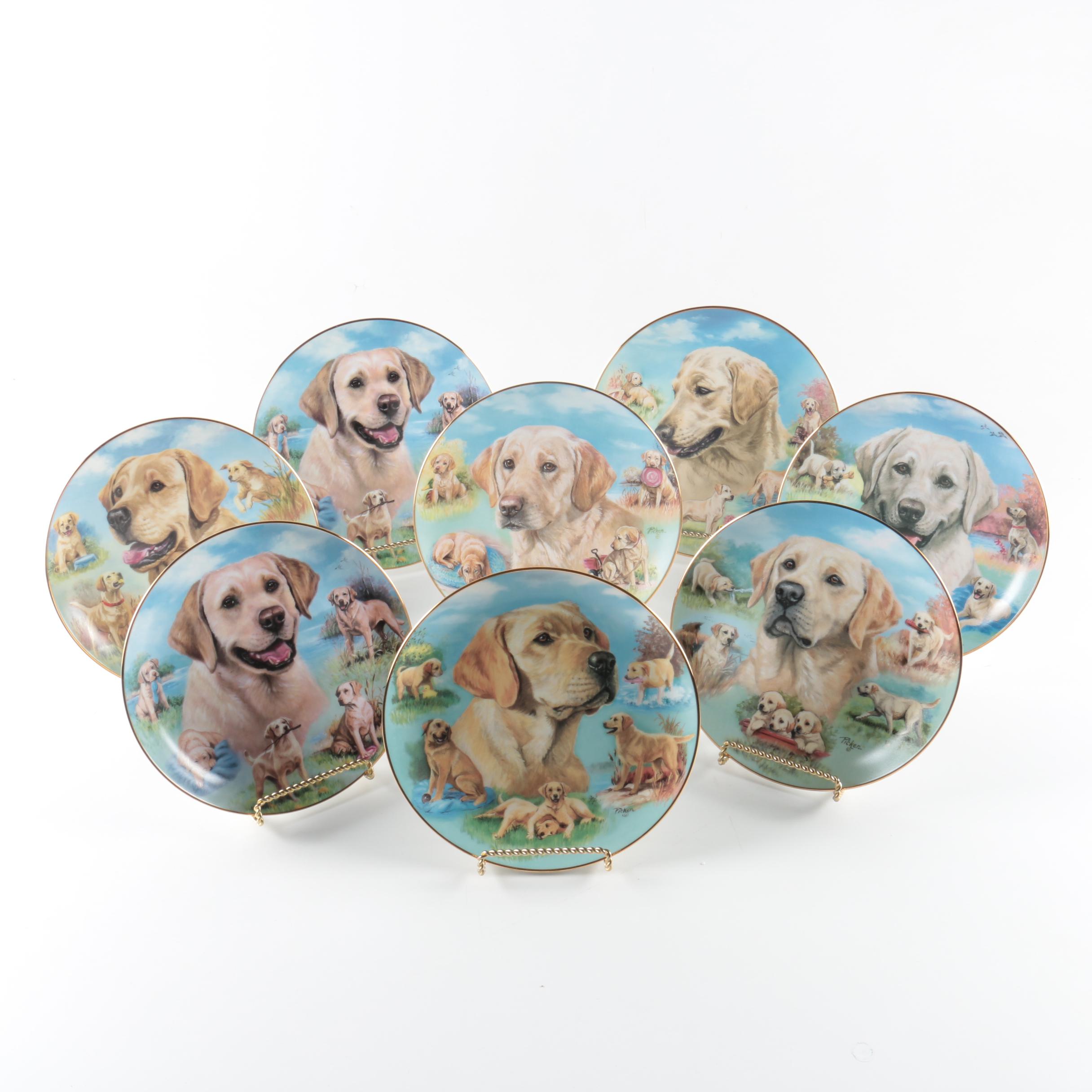 Limited Edition Bradford Exchange For The Love of Labs Decorative Plates