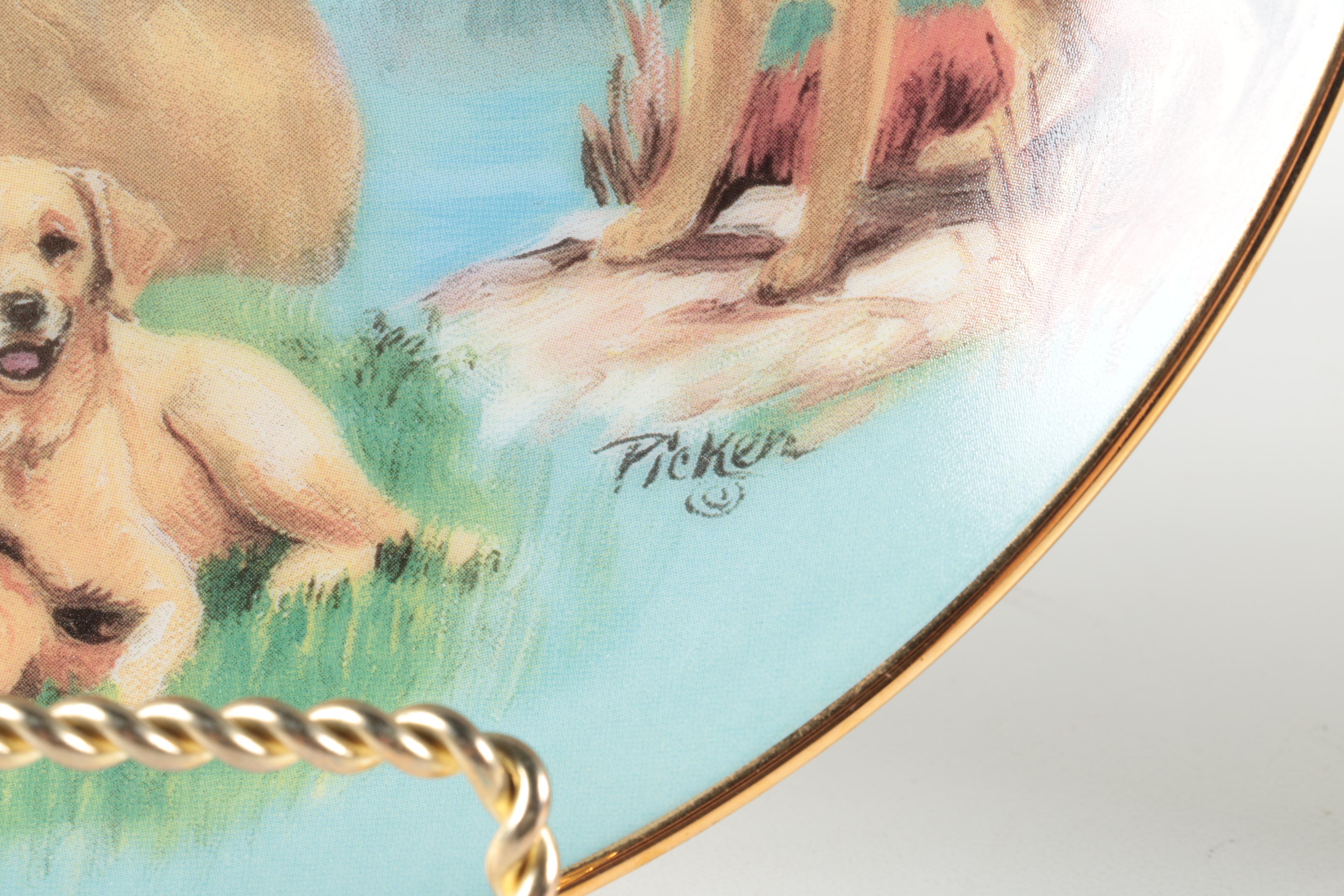 Limited Edition Bradford Exchange For The Love of Labs Decorative Plates