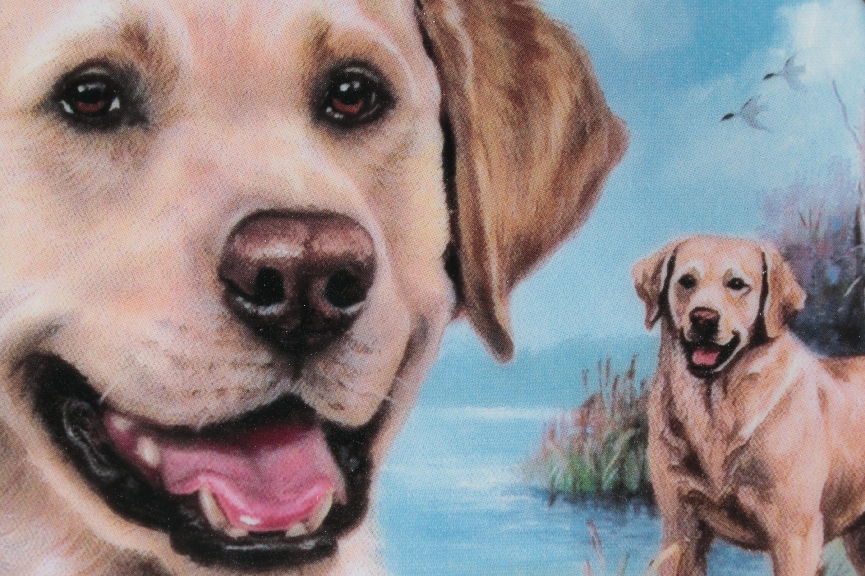 Limited Edition Bradford Exchange For The Love of Labs Decorative Plates