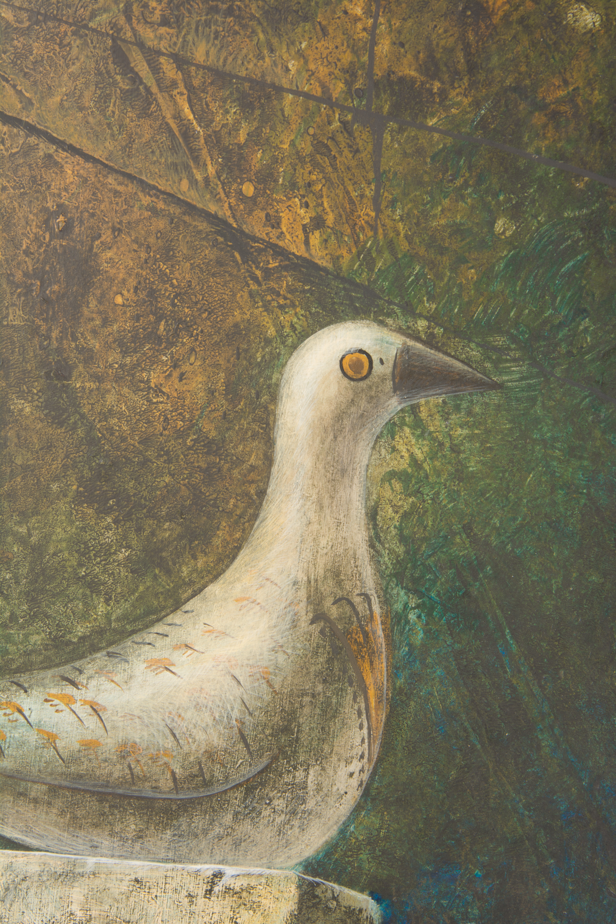 W. Louis Jones Original Acrylic Painting on Board "China Bird"