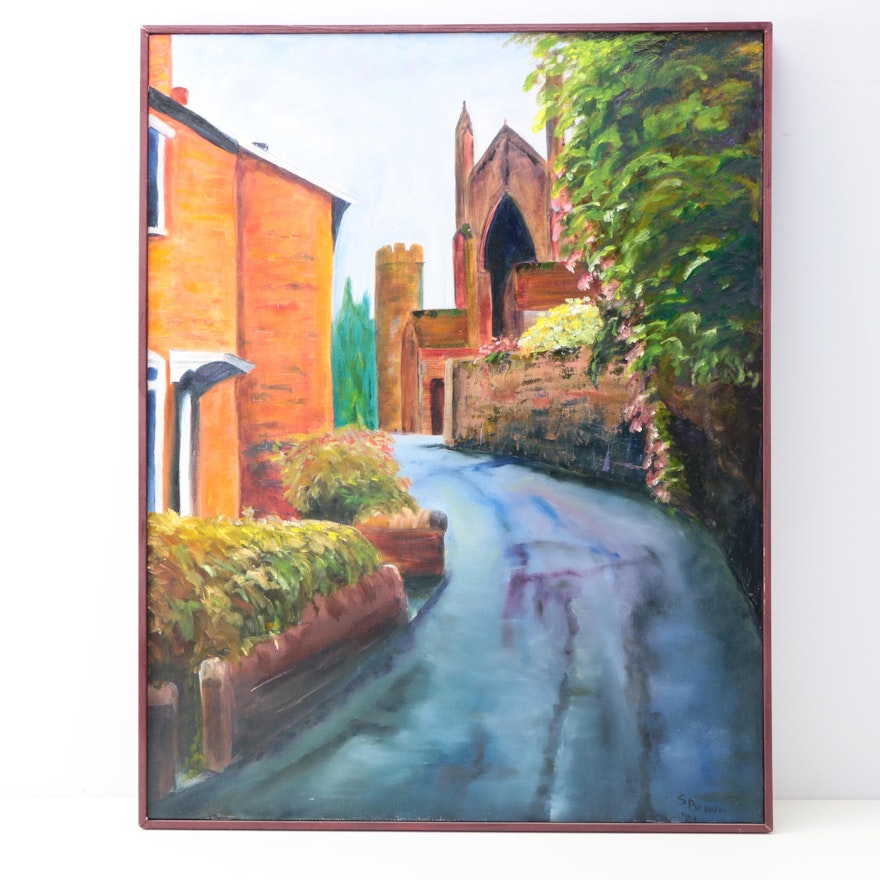 Susan Brown Oil Painting on Canvas "Hereford Cathedral"