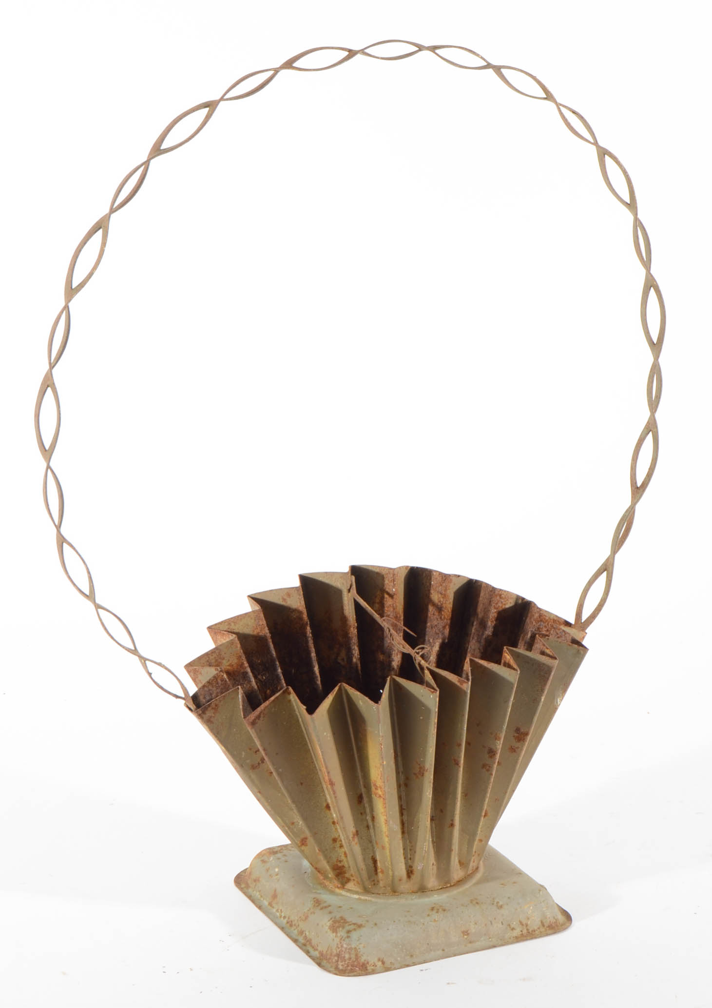 Collection of Vintage Metal Funeral Planter Baskets