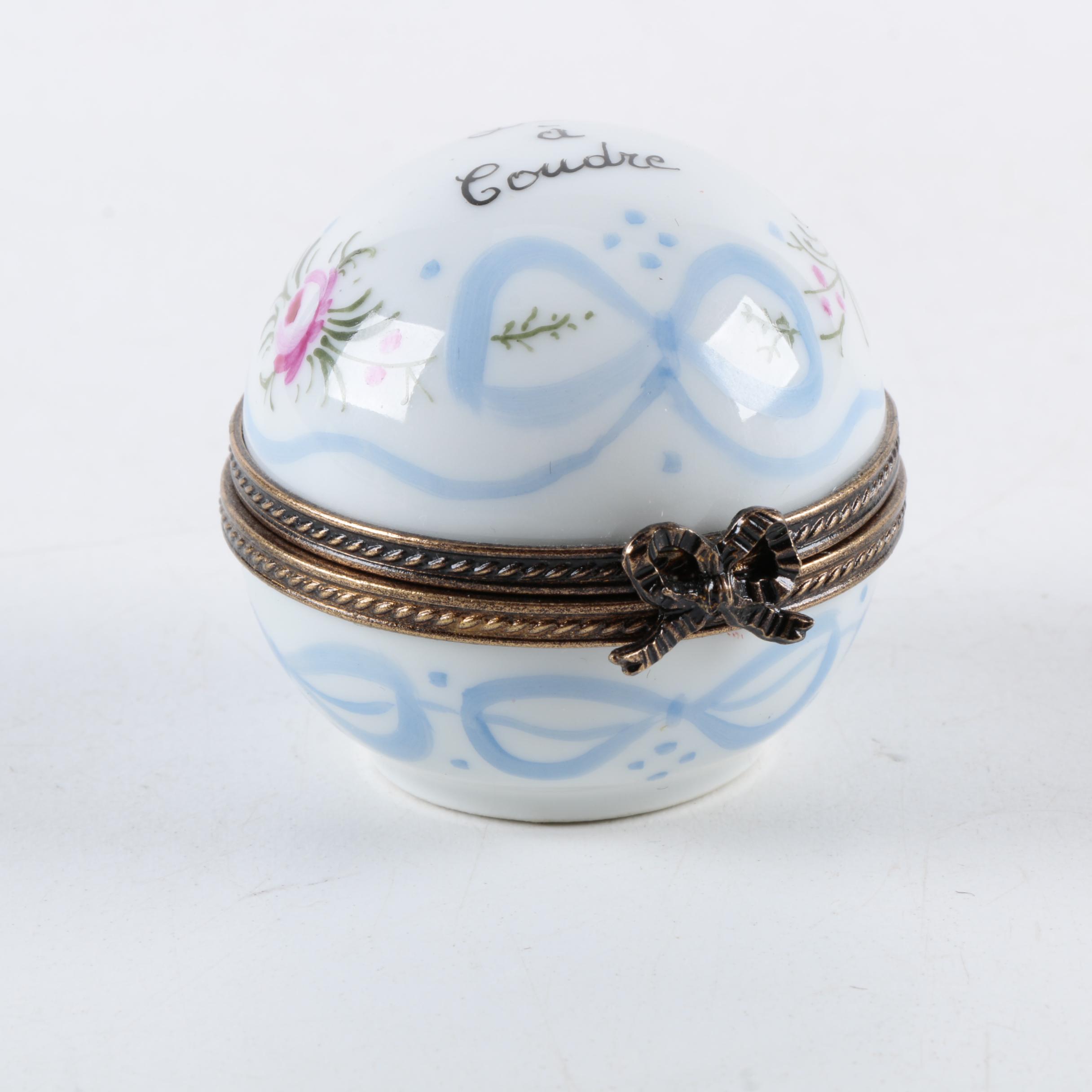 Hand Painted Porcelain Limoges Trinket Box