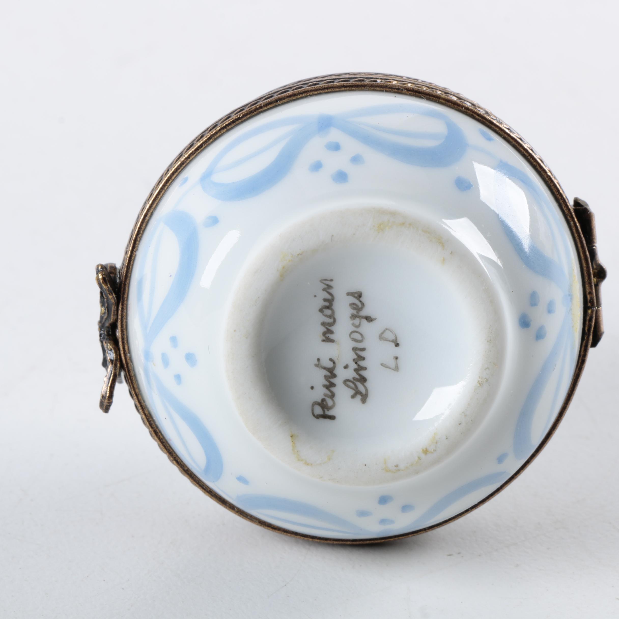 Hand Painted Porcelain Limoges Trinket Box