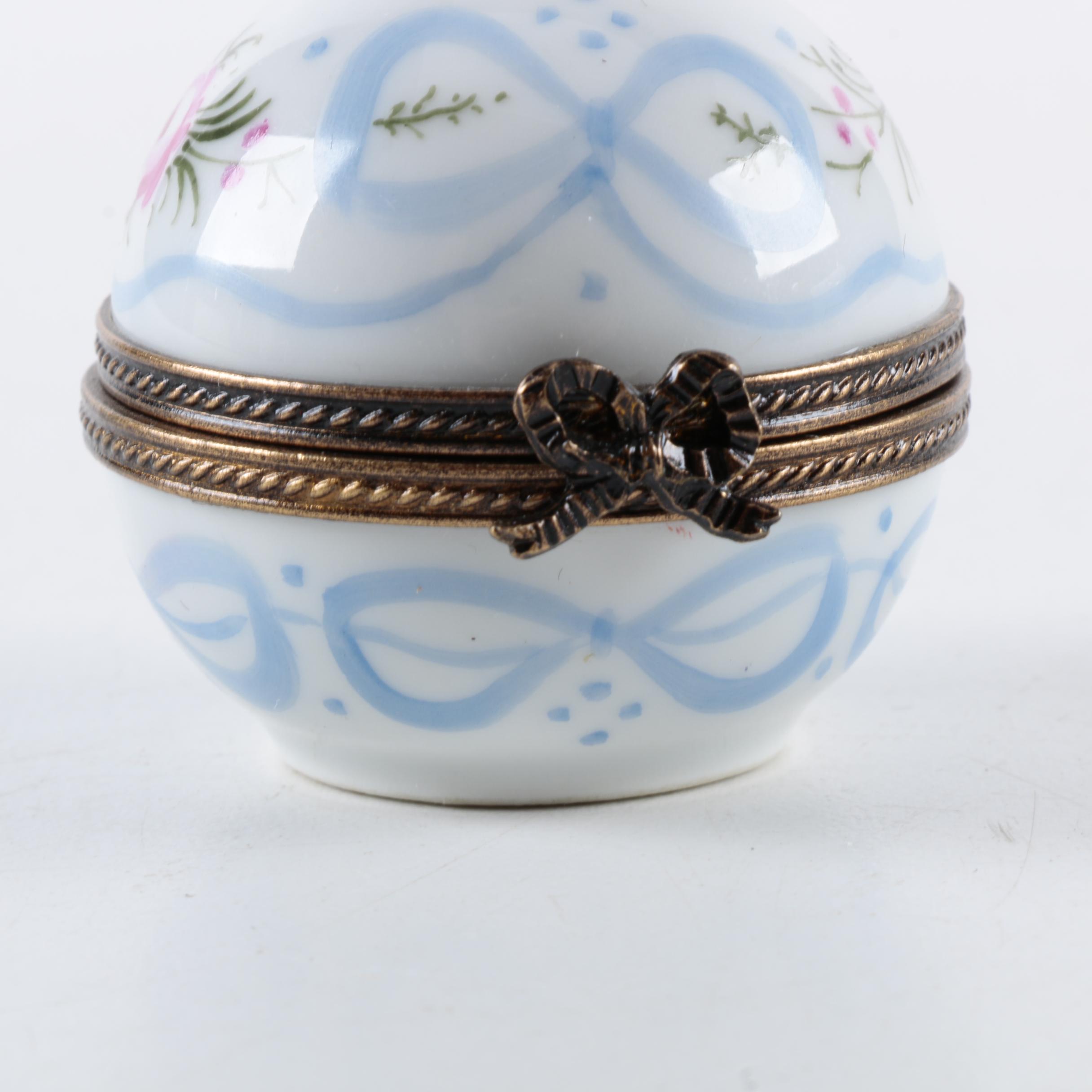 Hand Painted Porcelain Limoges Trinket Box