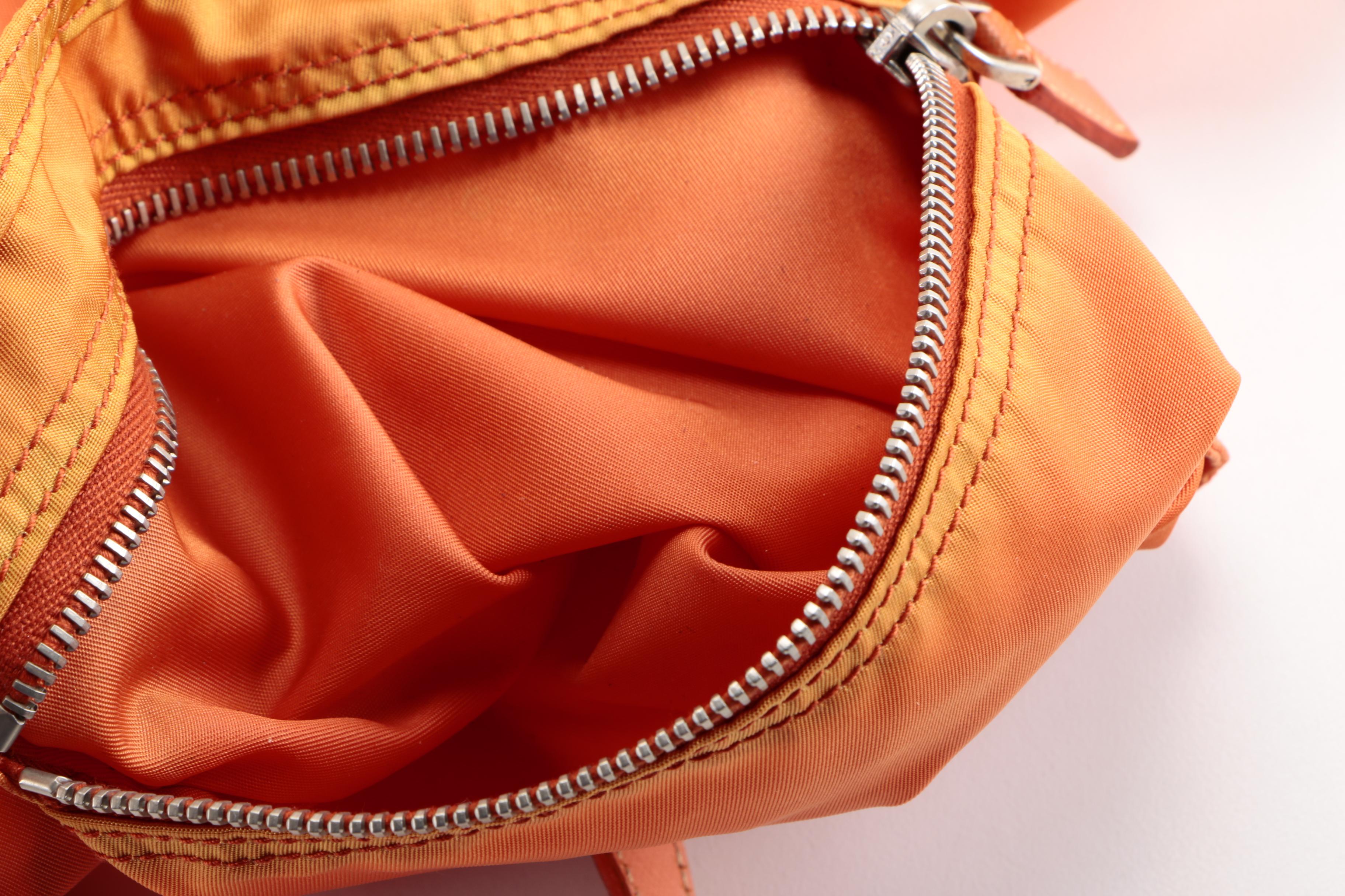 Prada Leather Trimmed Vela Nylon Tote