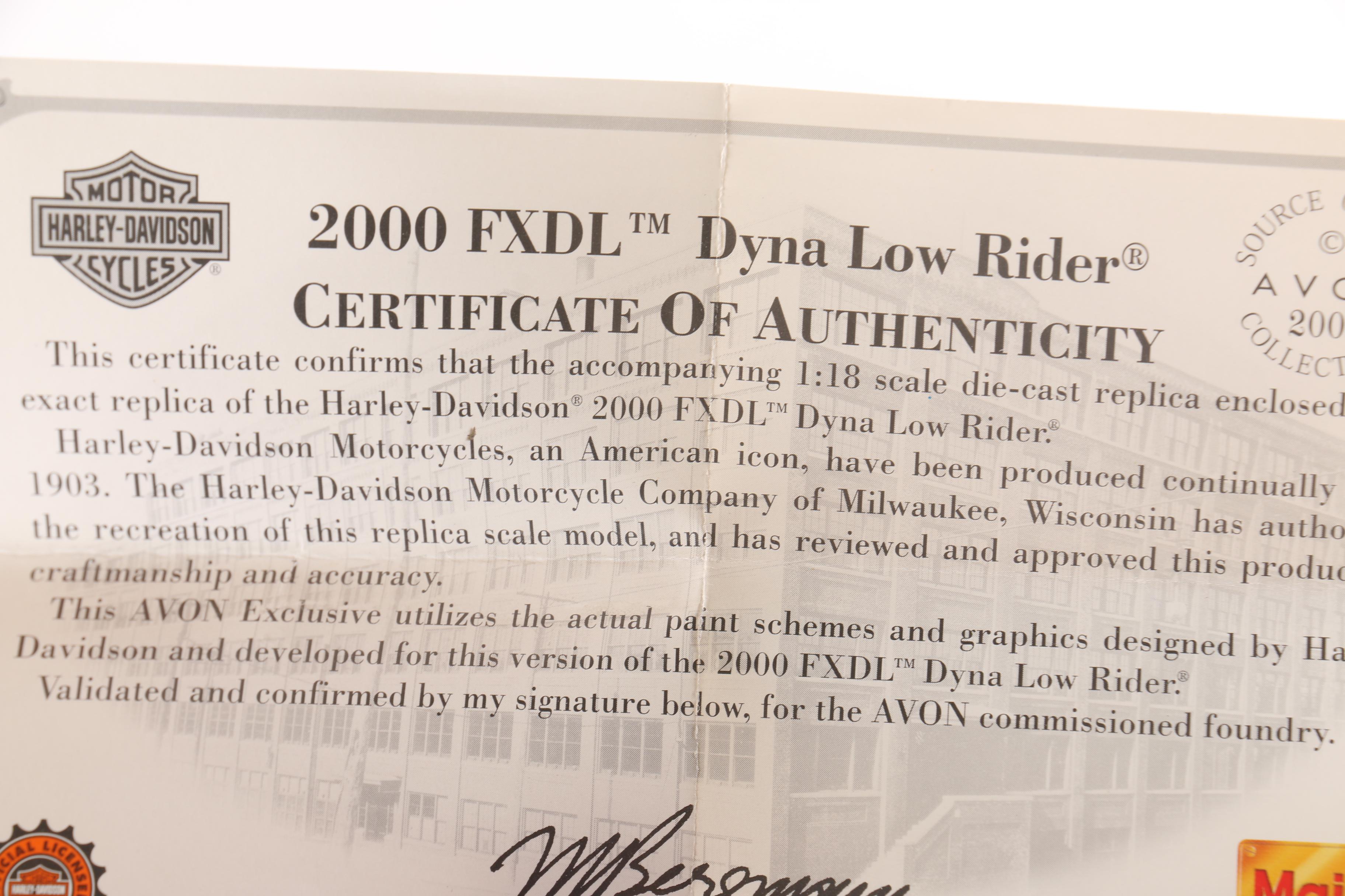 Harley Davidson Die-Cast Motorcycles