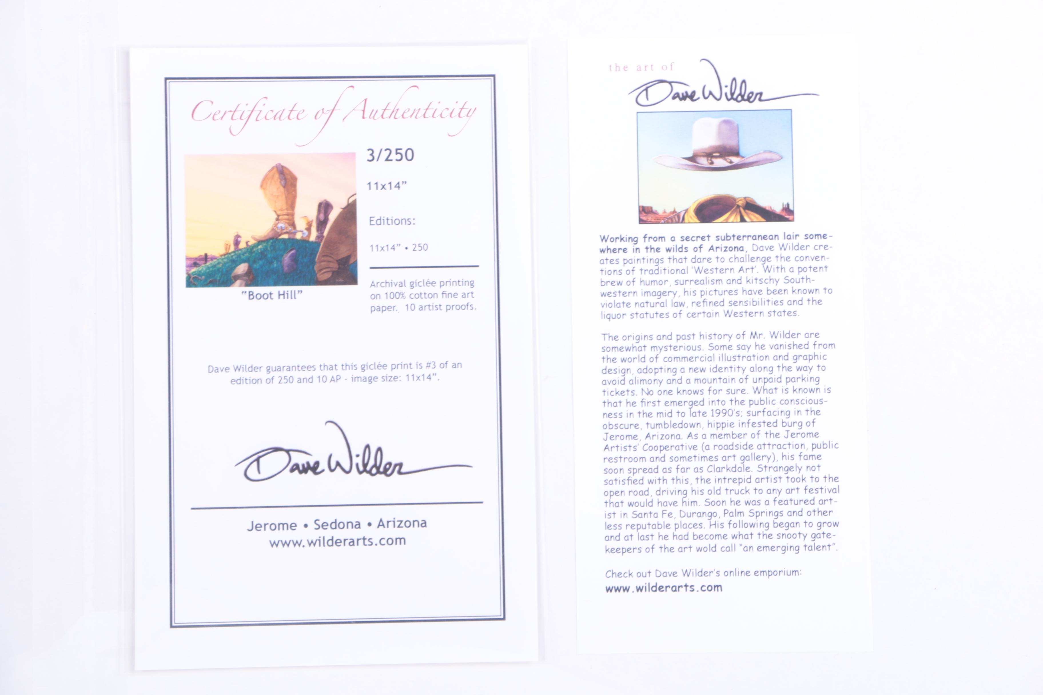 Giclée Prints on Paper After Dave Wilder and Judy Jaaskelainen