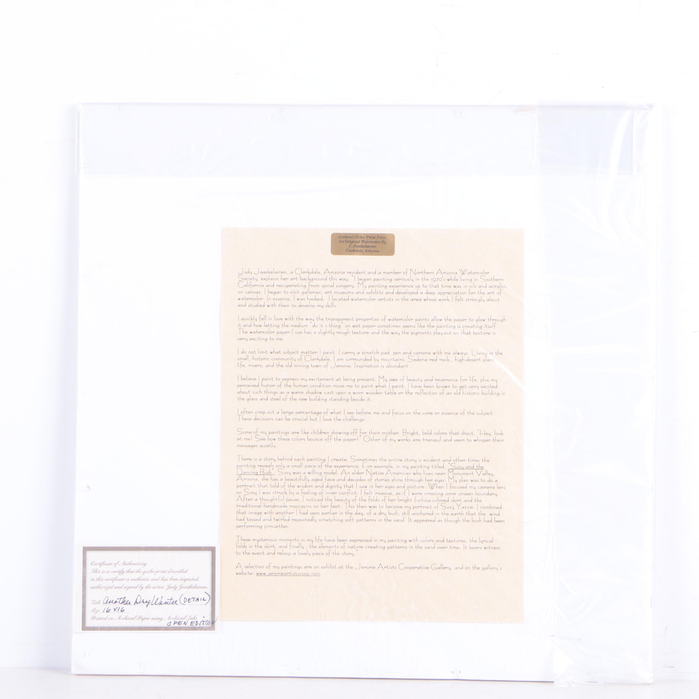 Giclée Prints on Paper After Dave Wilder and Judy Jaaskelainen