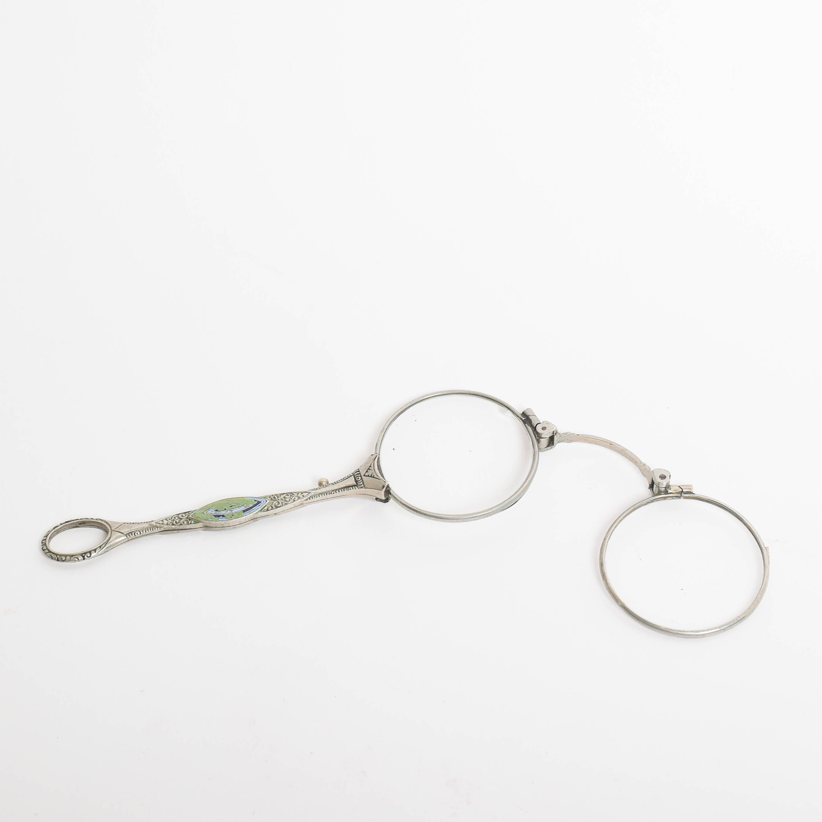 Antique Sterling Silver Folding Opera Glasses