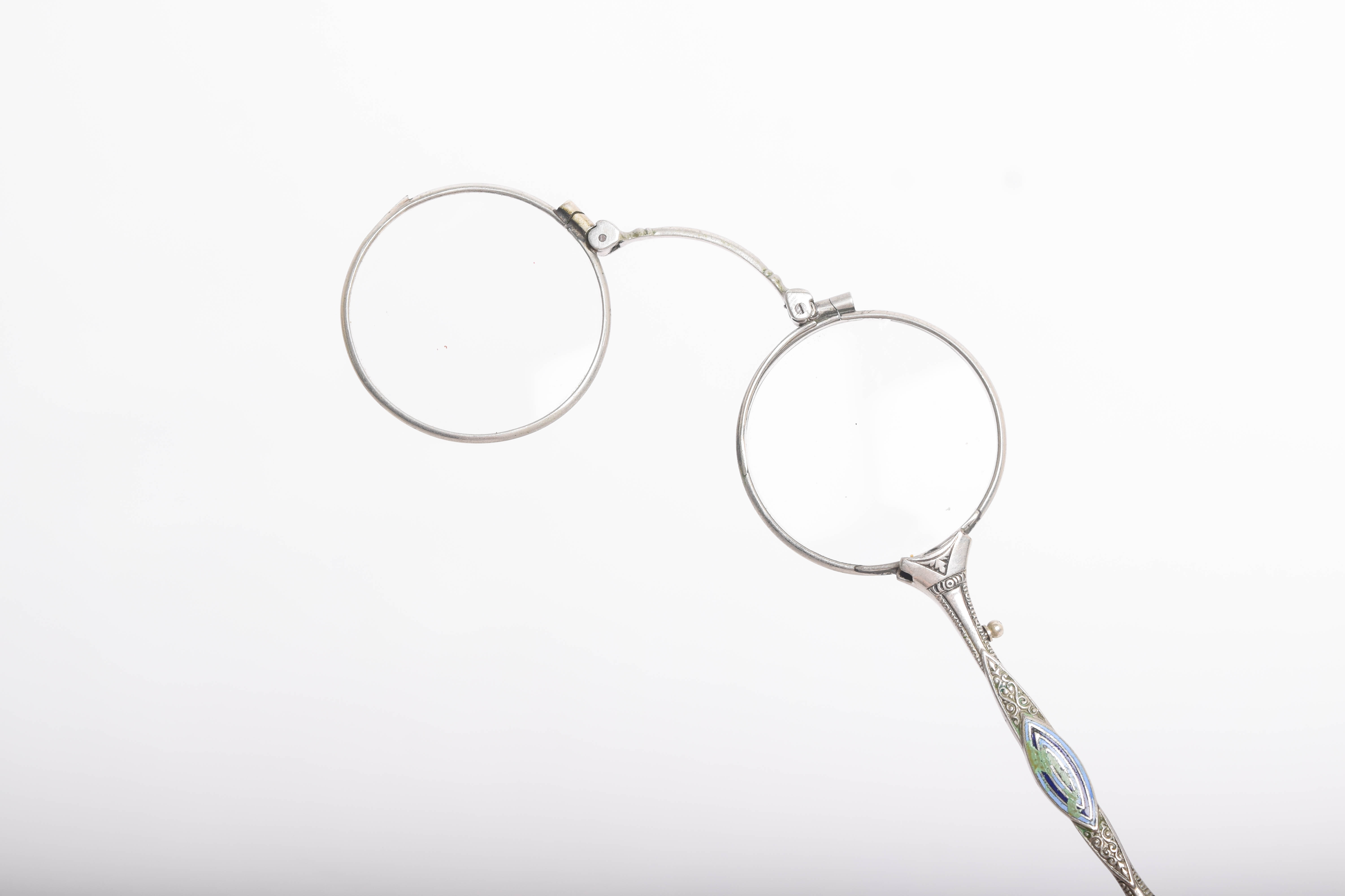 Antique Sterling Silver Folding Opera Glasses