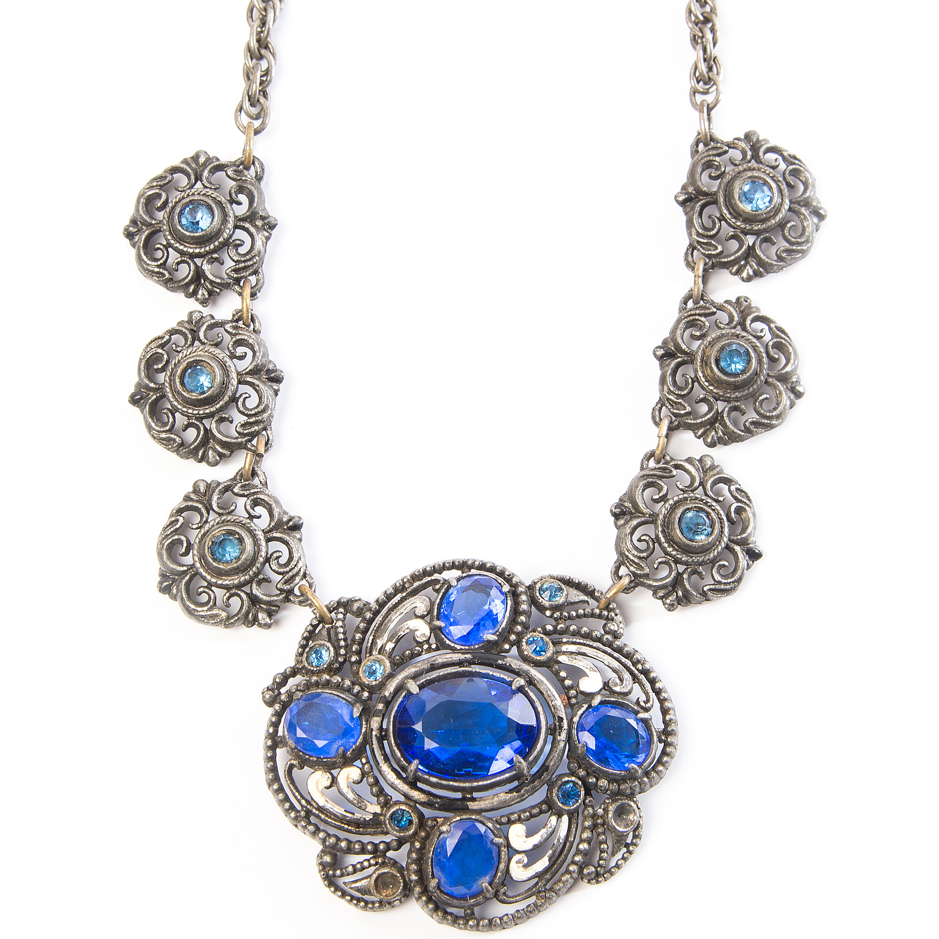 Silver Tone Costume Necklace