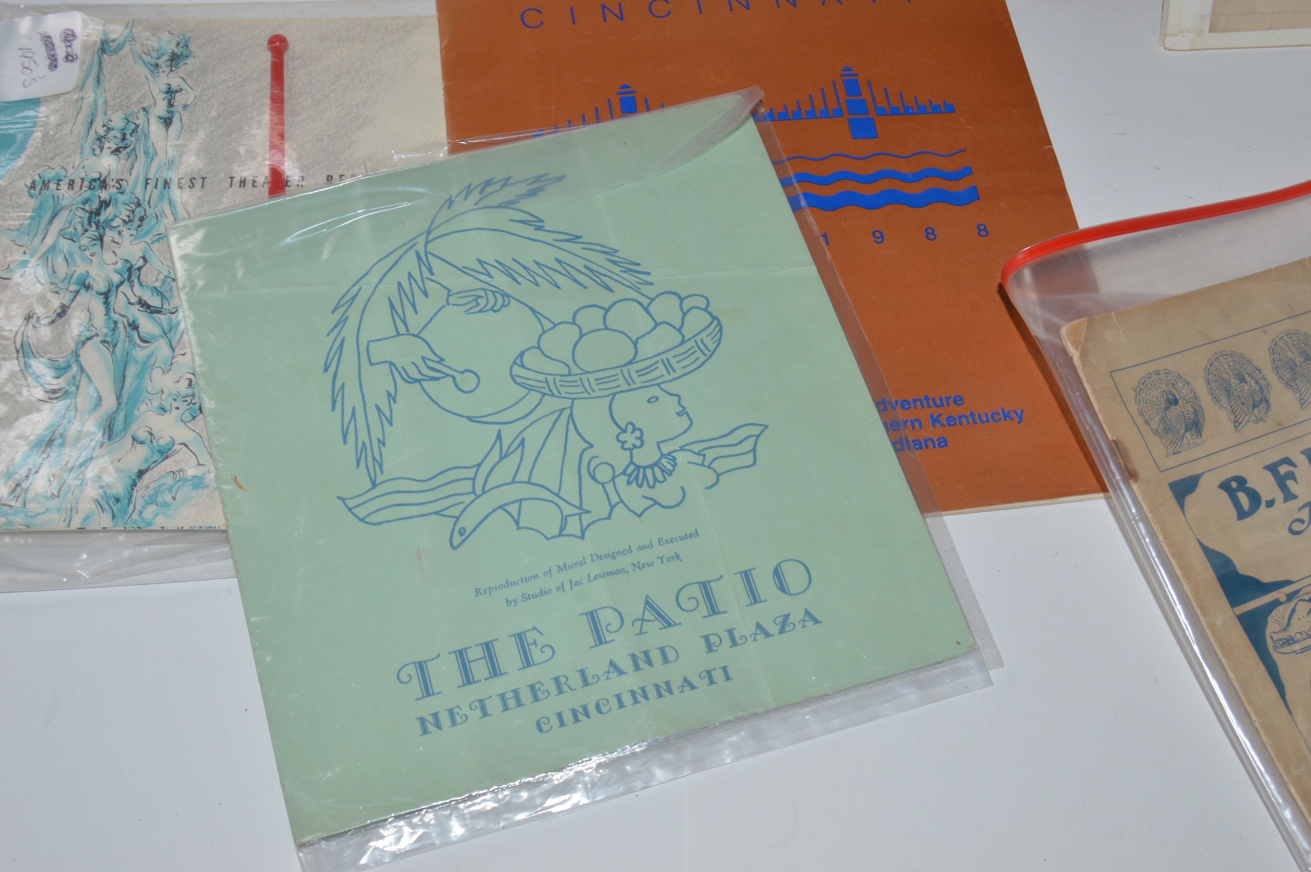 Vintage Cincinnati Ephemera Including a 1950s Beverly Hills Country Club Program