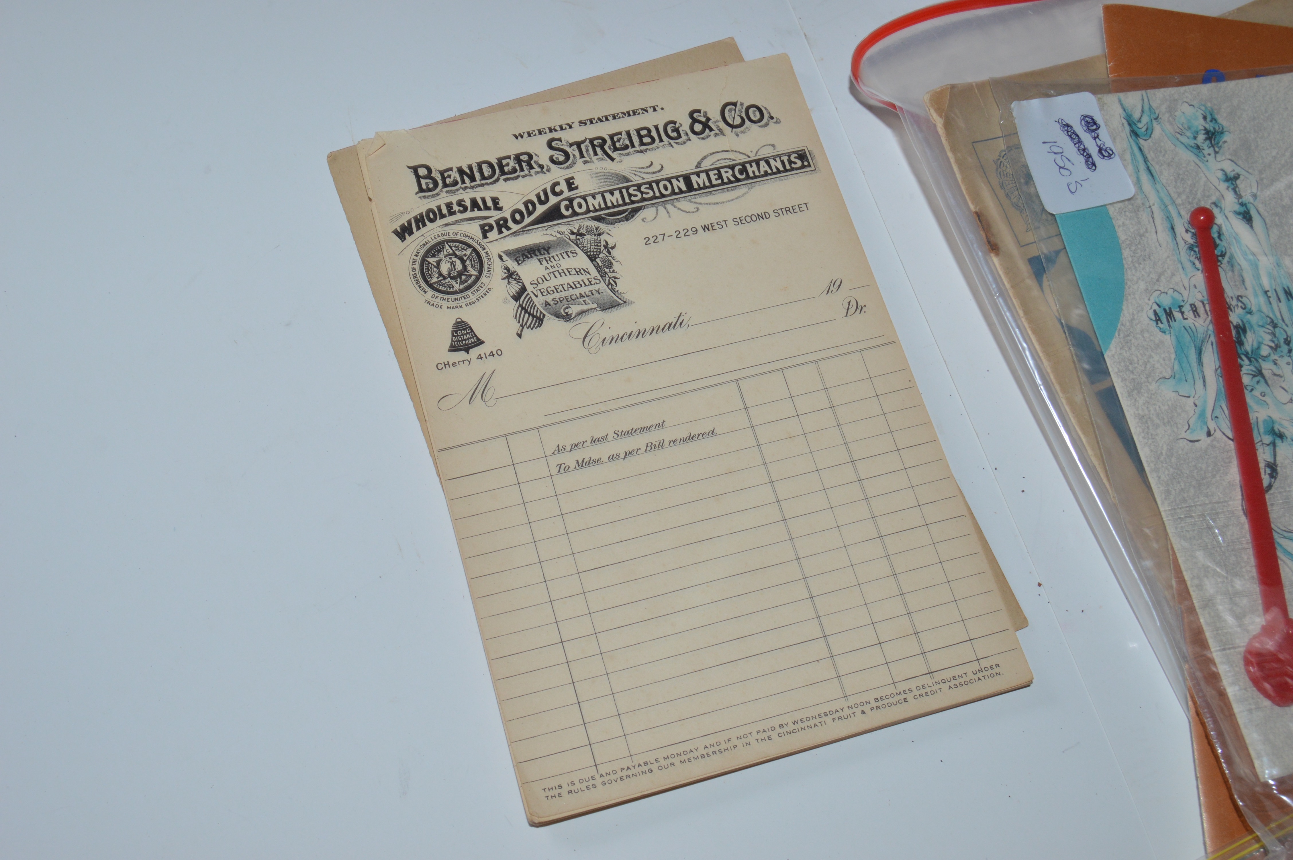 Vintage Cincinnati Ephemera Including a 1950s Beverly Hills Country Club Program