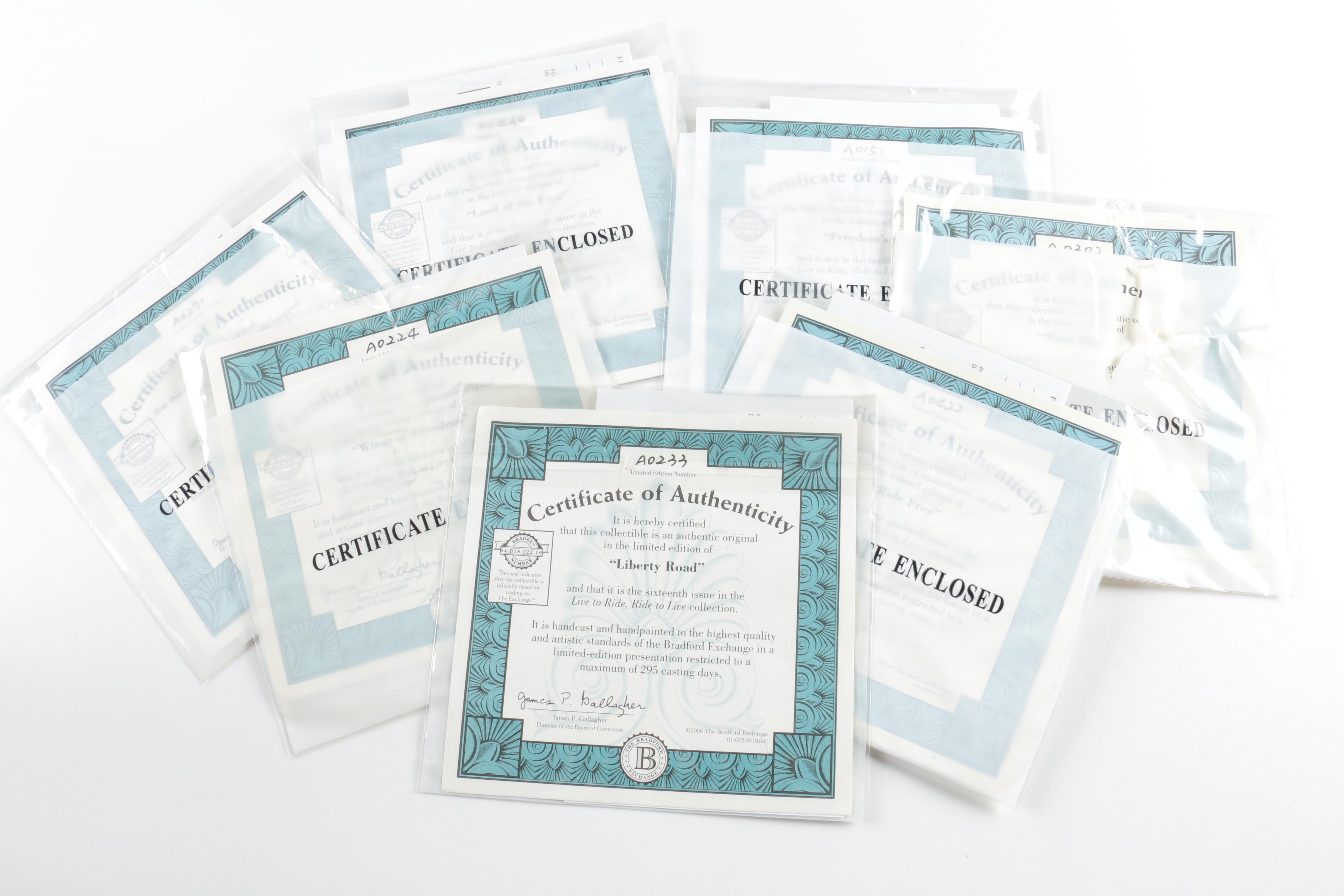 Bradford Exchange "Live to Ride, Ride to Live" Eagle Collection