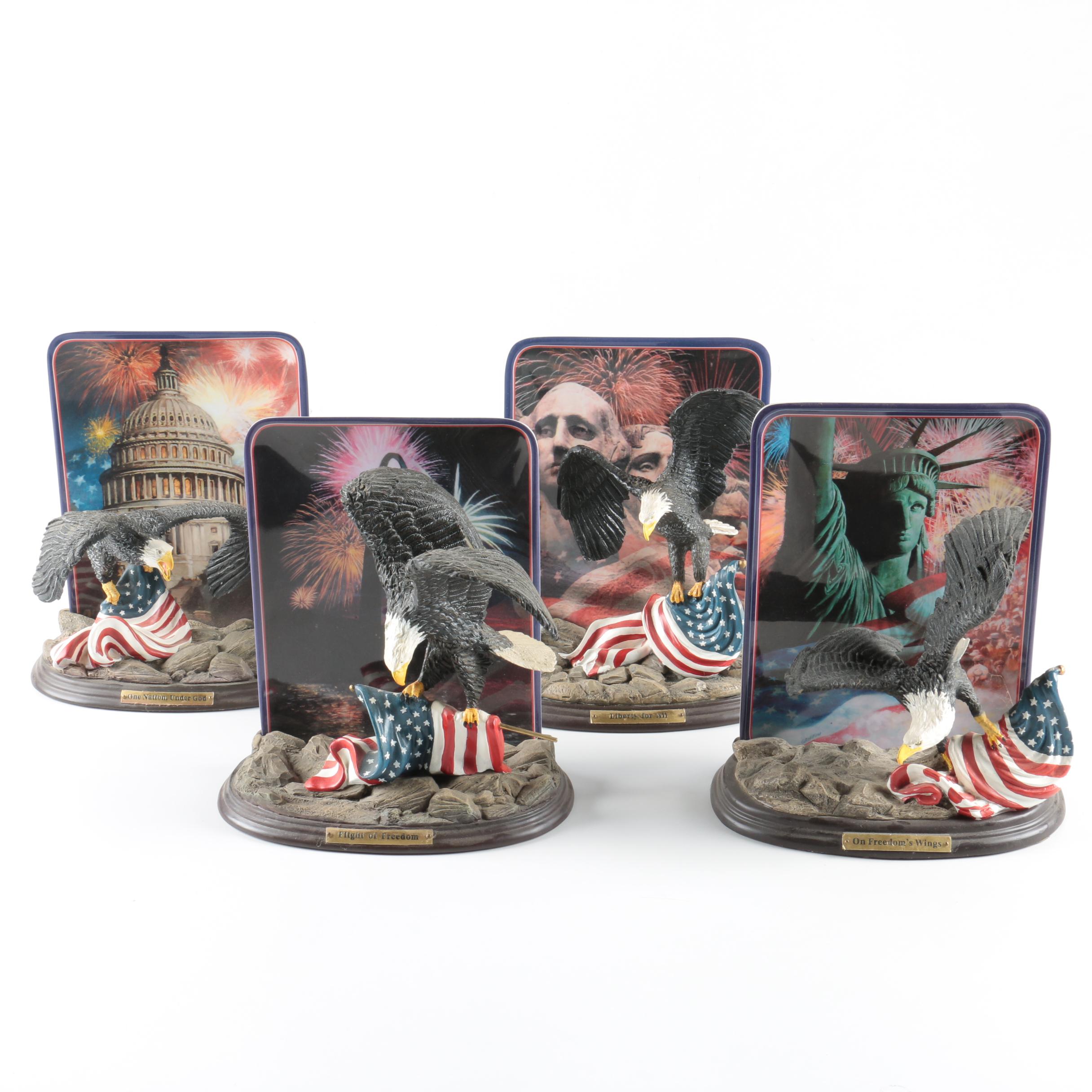 Bradford Exchange "Celebrating America's Glory" Plate and Figurine Sets
