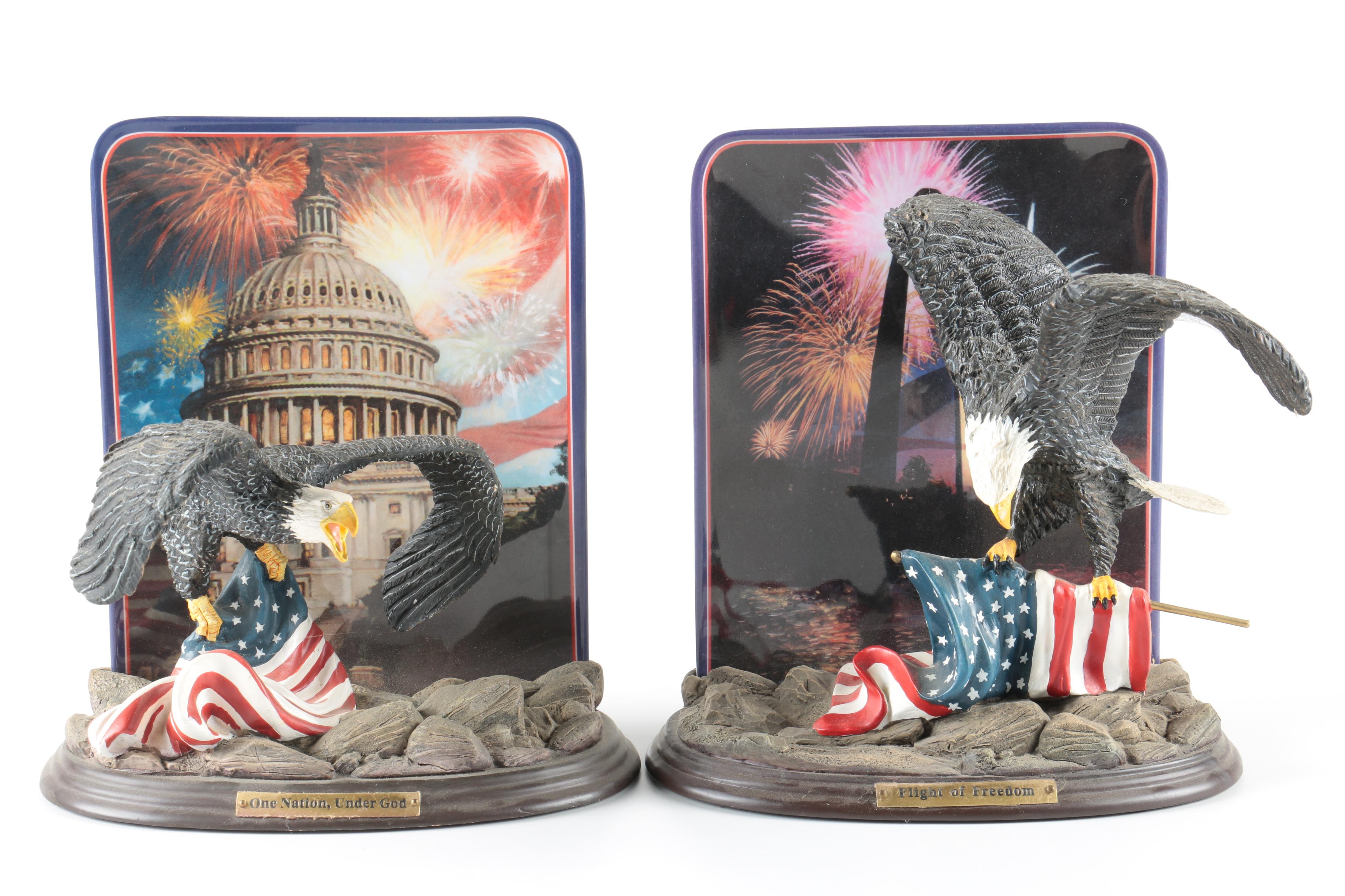 Bradford Exchange "Celebrating America's Glory" Plate and Figurine Sets