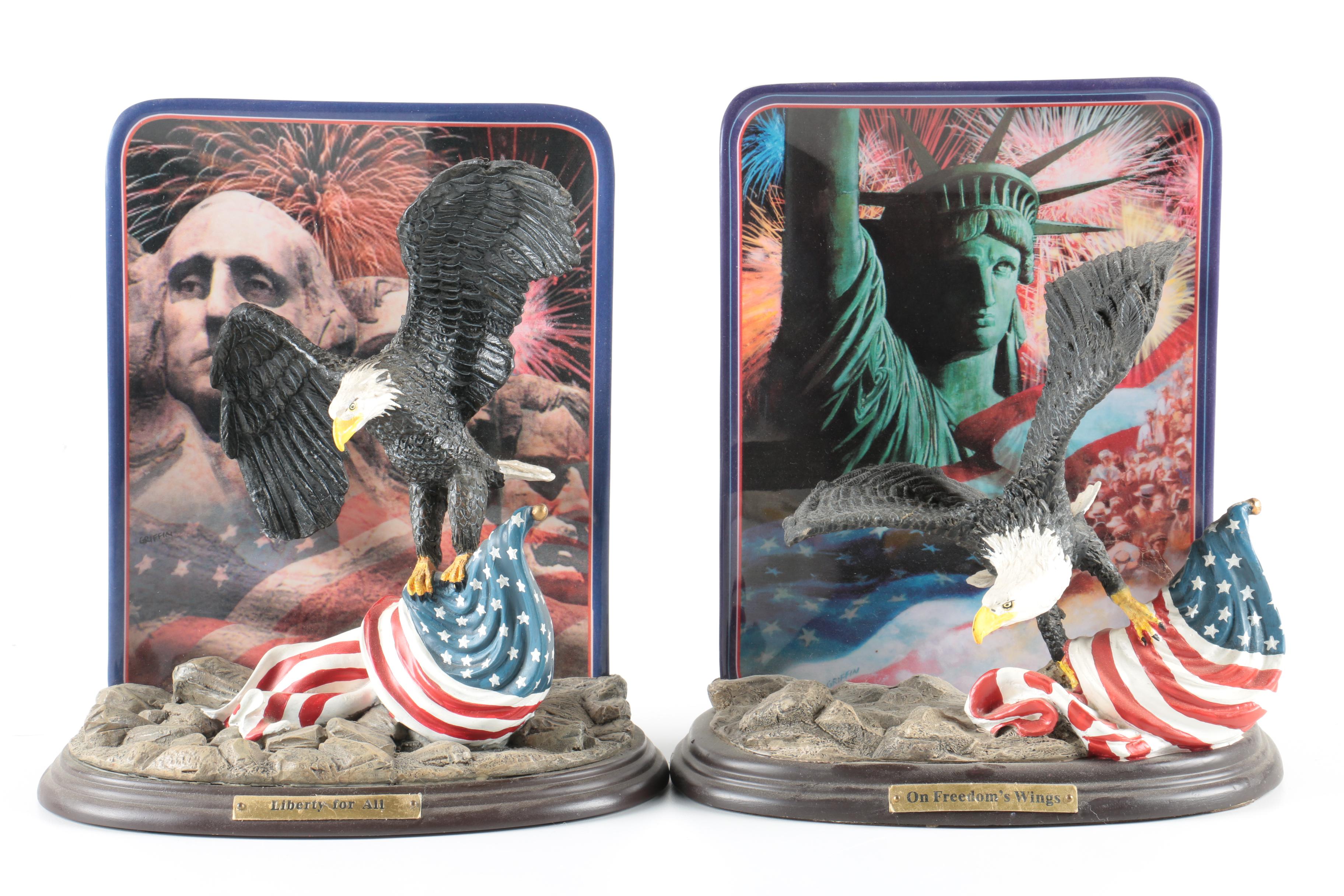 Bradford Exchange "Celebrating America's Glory" Plate and Figurine Sets