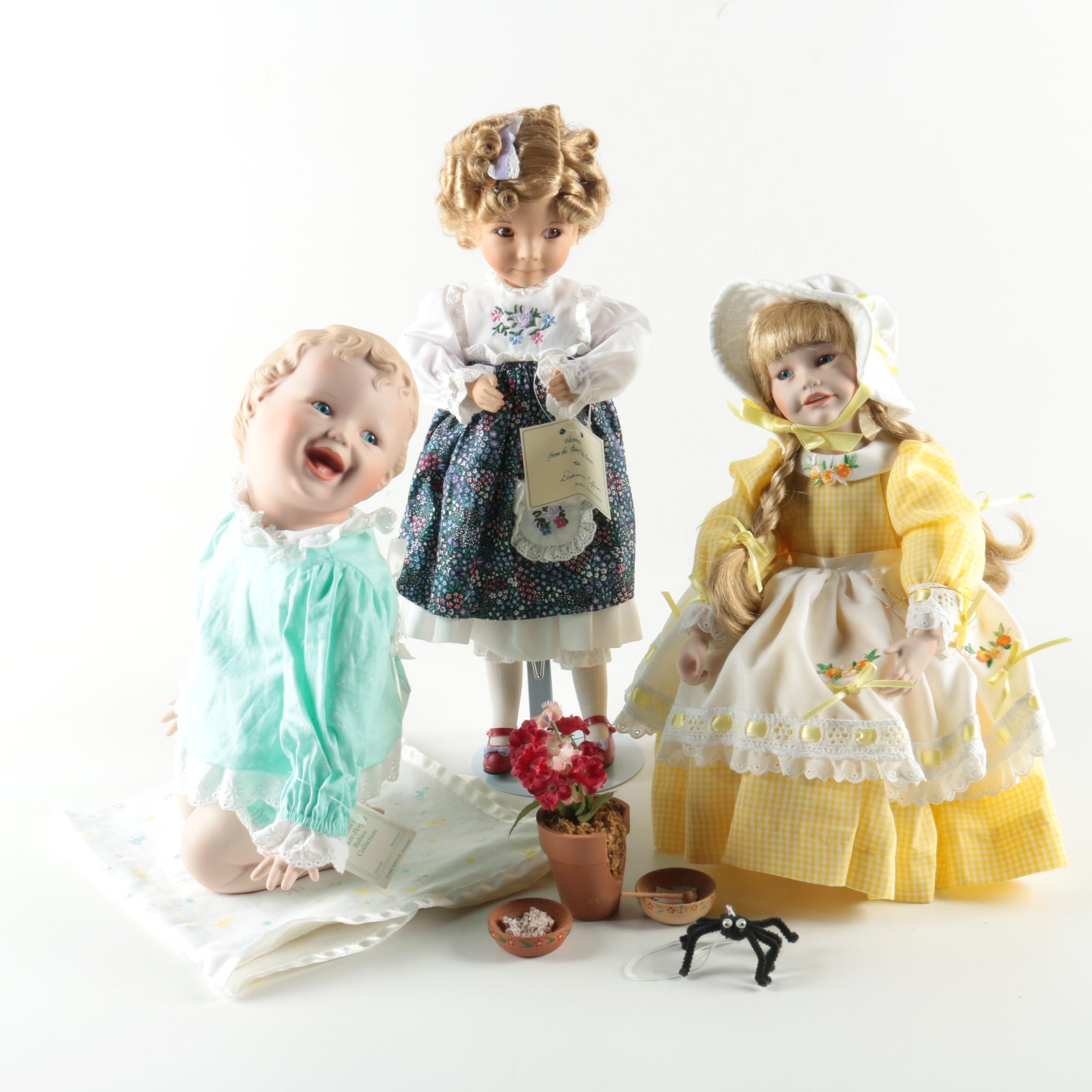 Selection of Edwin M. Knowles Porcelain Dolls Including Yolanda Bello