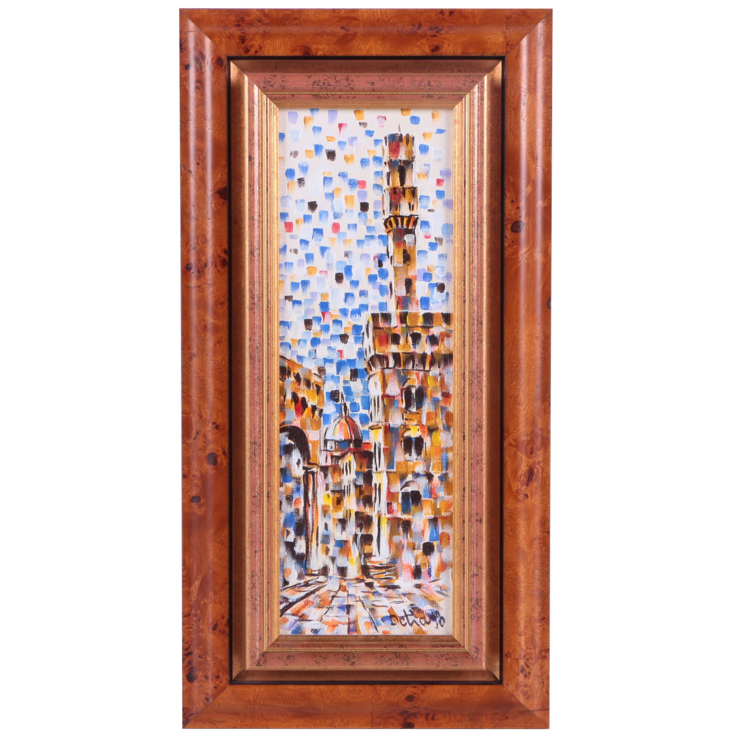 Oil Painting of Streetscape