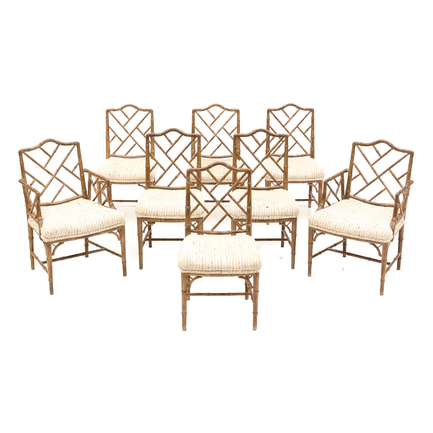 Hand-Carved Spanish Bamboo-Style Dining Room Chairs