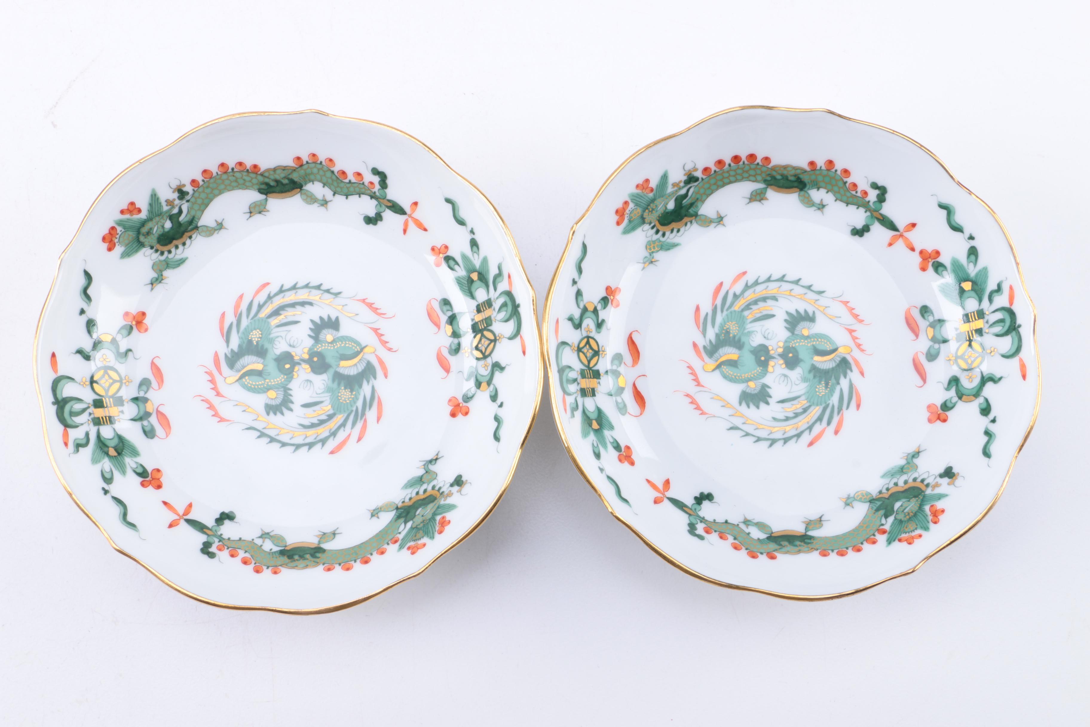 1934-1945 "Dragon Green" Meissen Porcelain Tableware