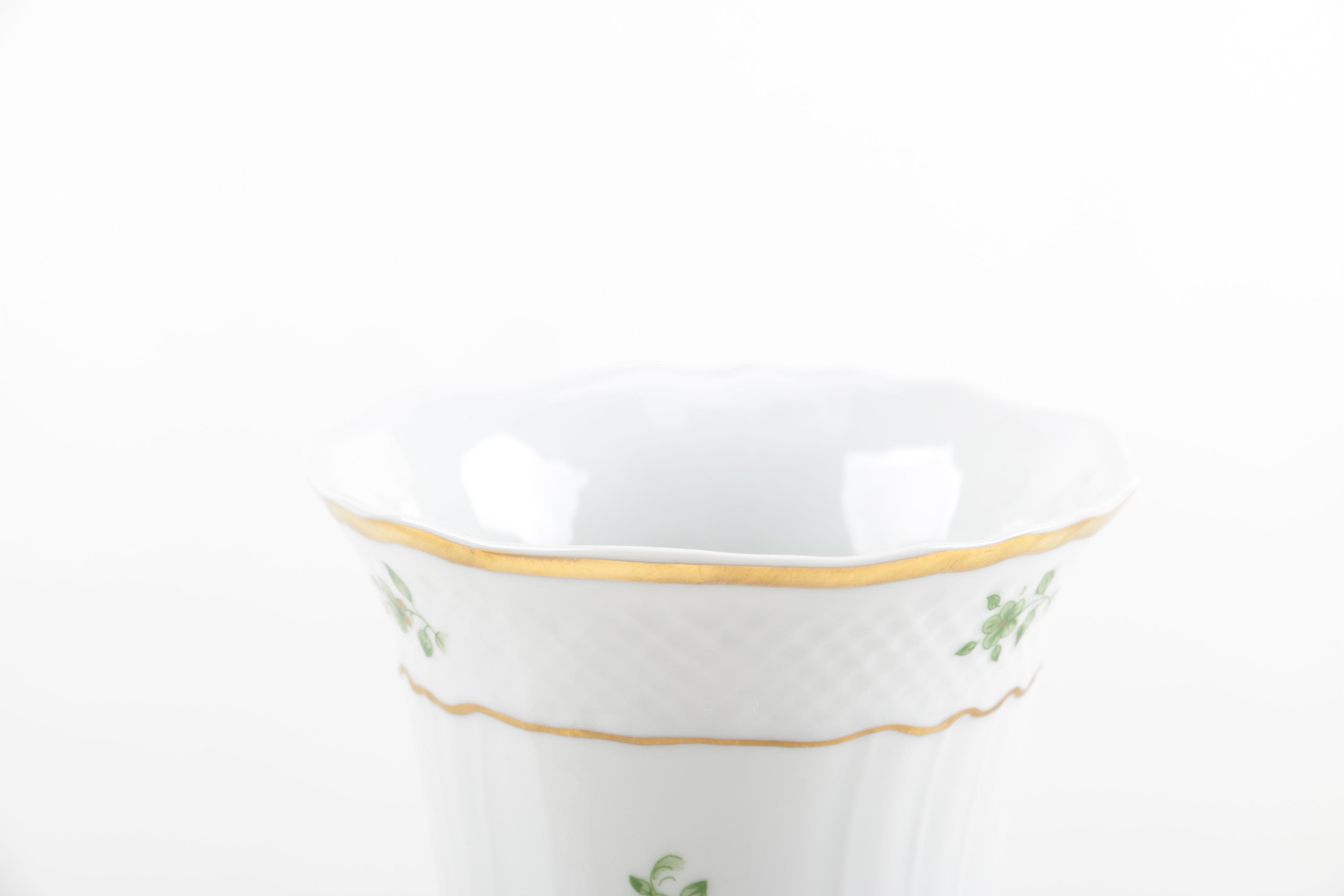 Belleek "Shamrock" and Hollóháza Clover Decorated Tableware with Aynsley