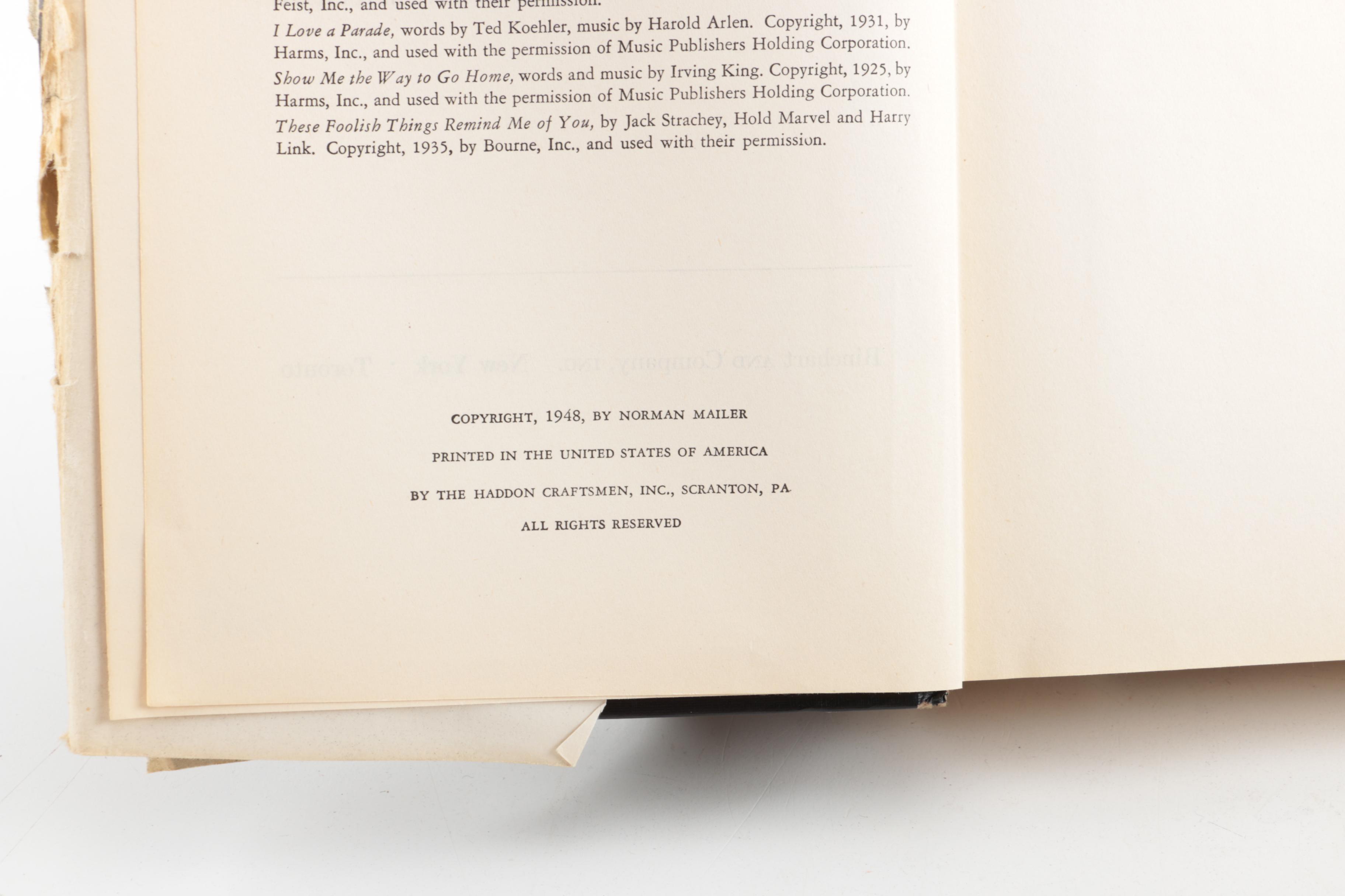 1948 Third Printing "The Naked and the Dead" by Norman Mailer