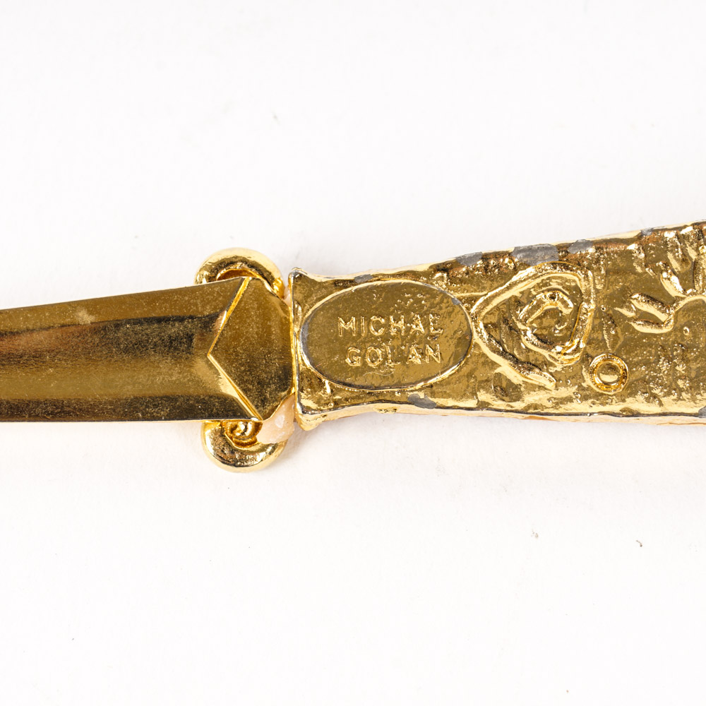 Michal Golan Brass Letter Openers with Stones