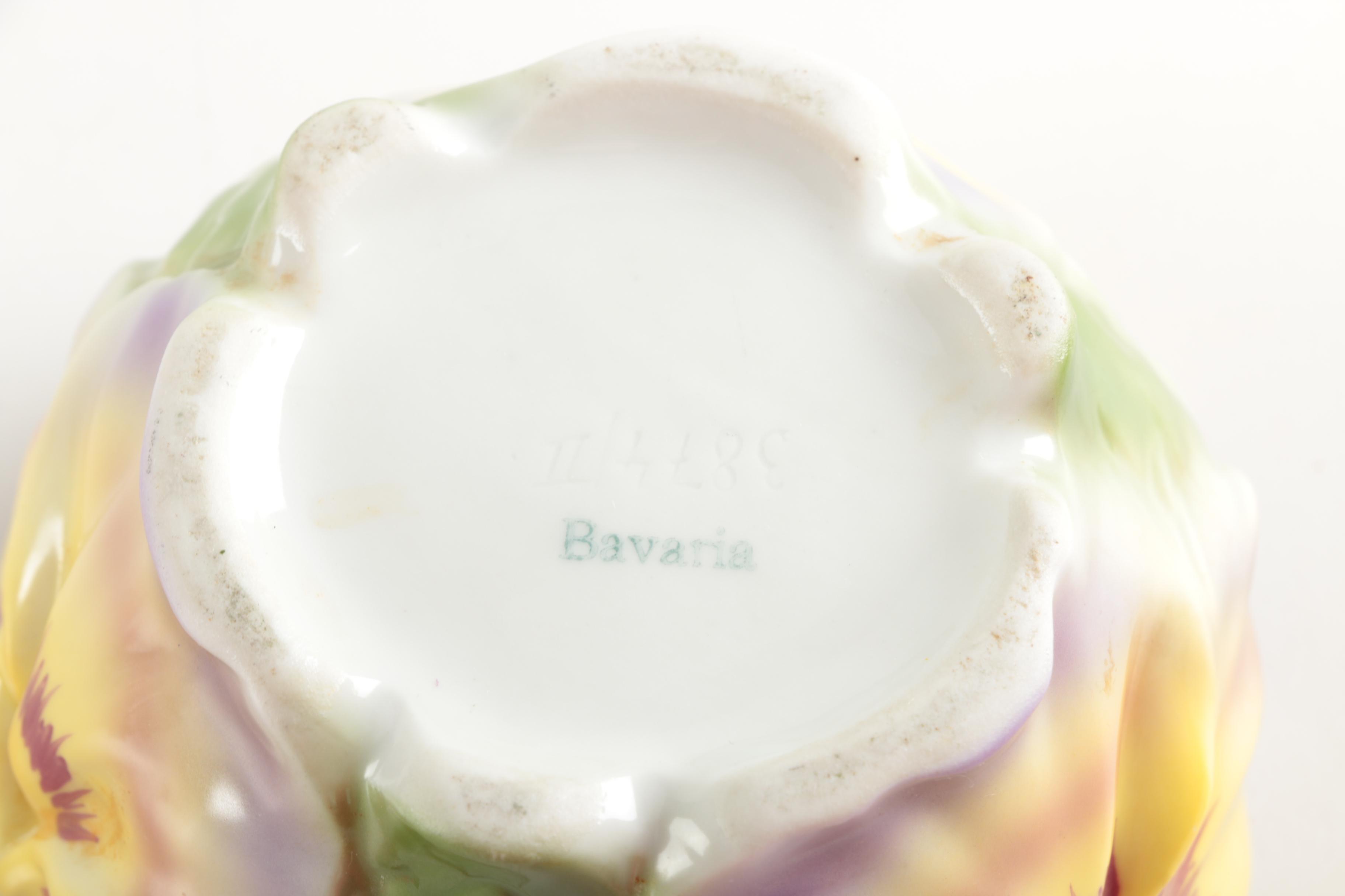 Three Vintage Handpainted Porcelain Vessels