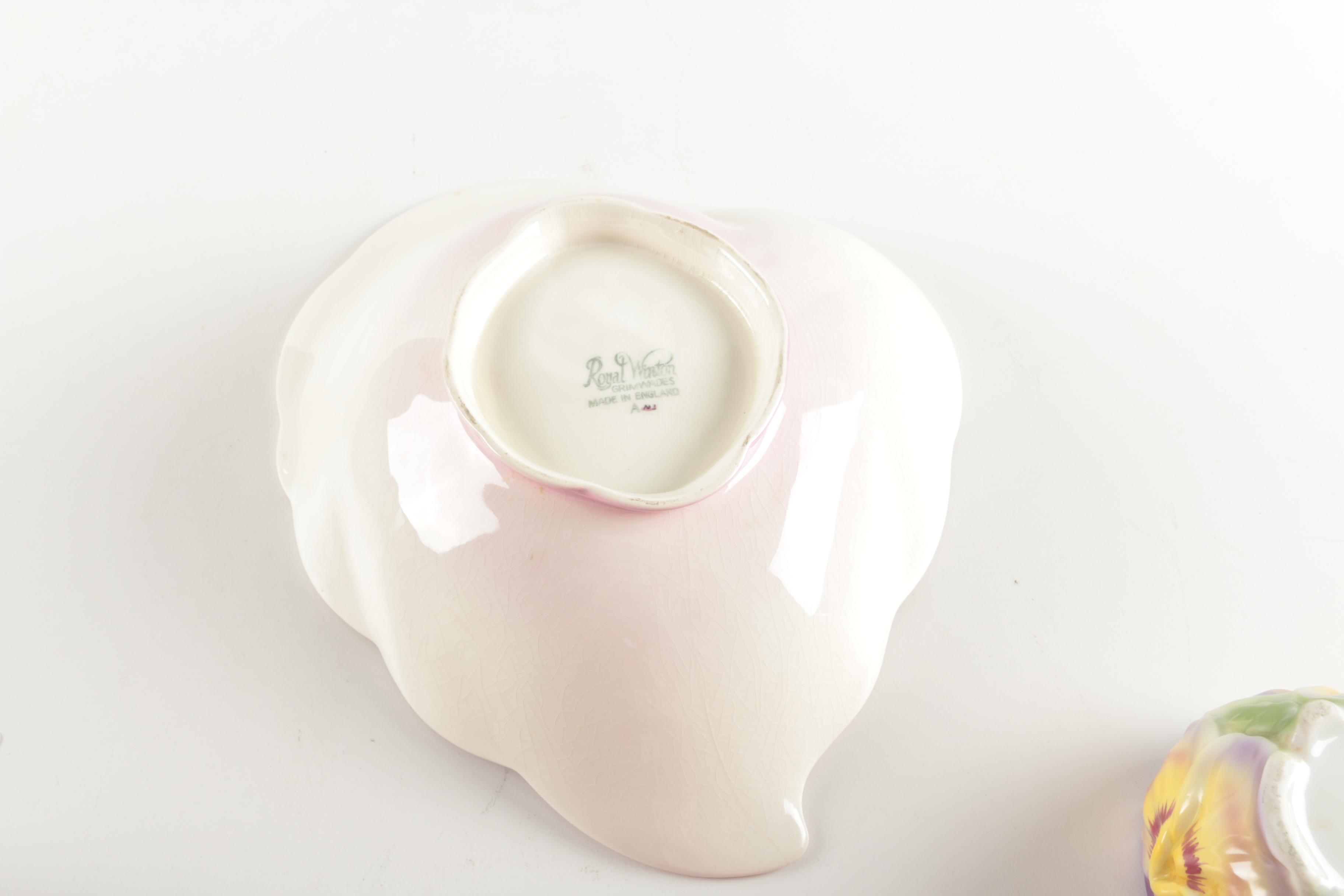 Three Vintage Handpainted Porcelain Vessels