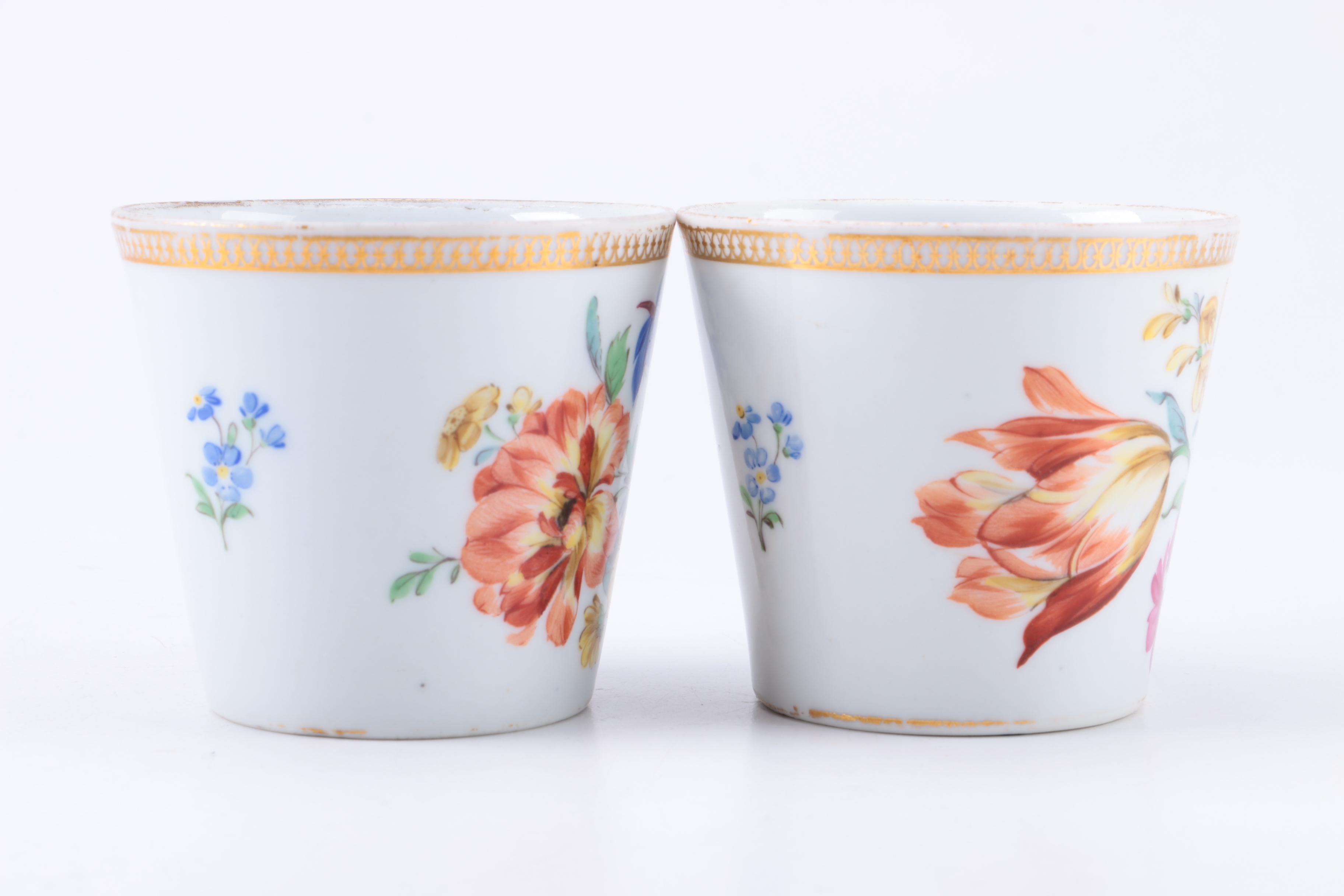 1800-1814 Meissen Deutsch Blumen Tea Service