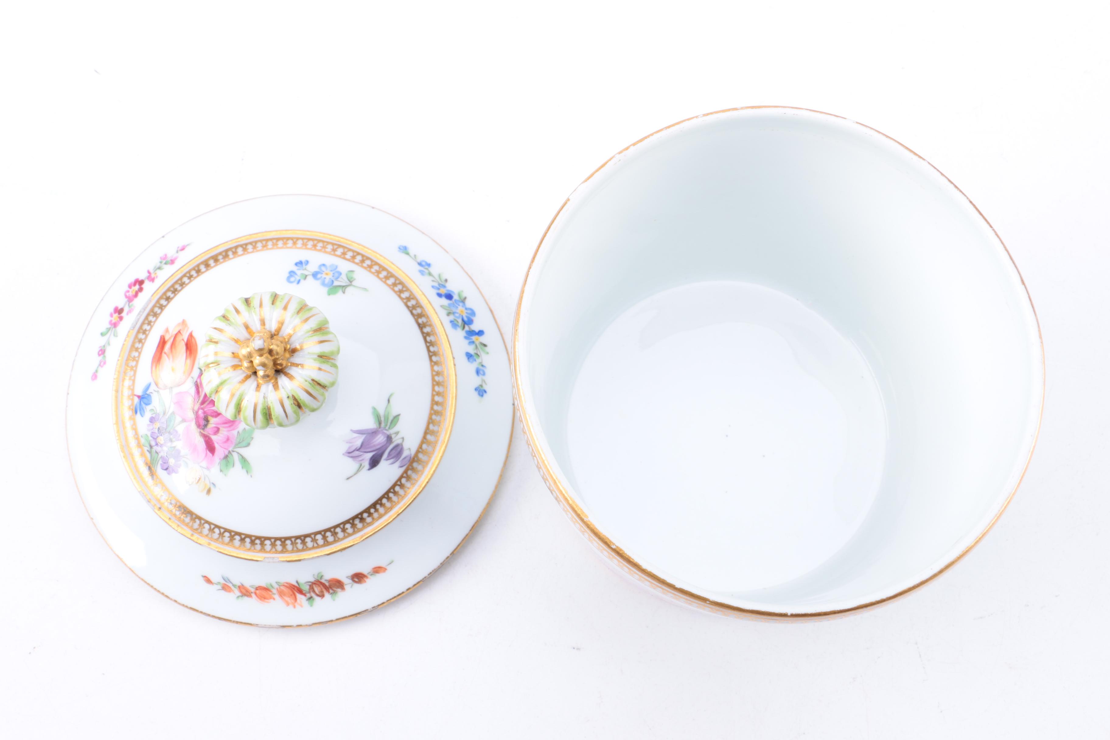 1800-1814 Meissen Deutsch Blumen Tea Service