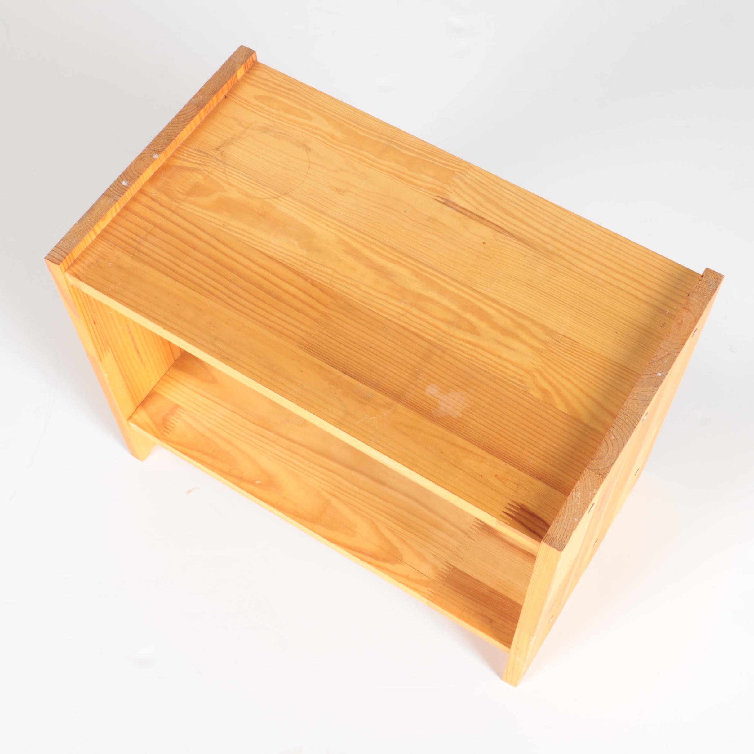 Two-Tier Wooden Shelves