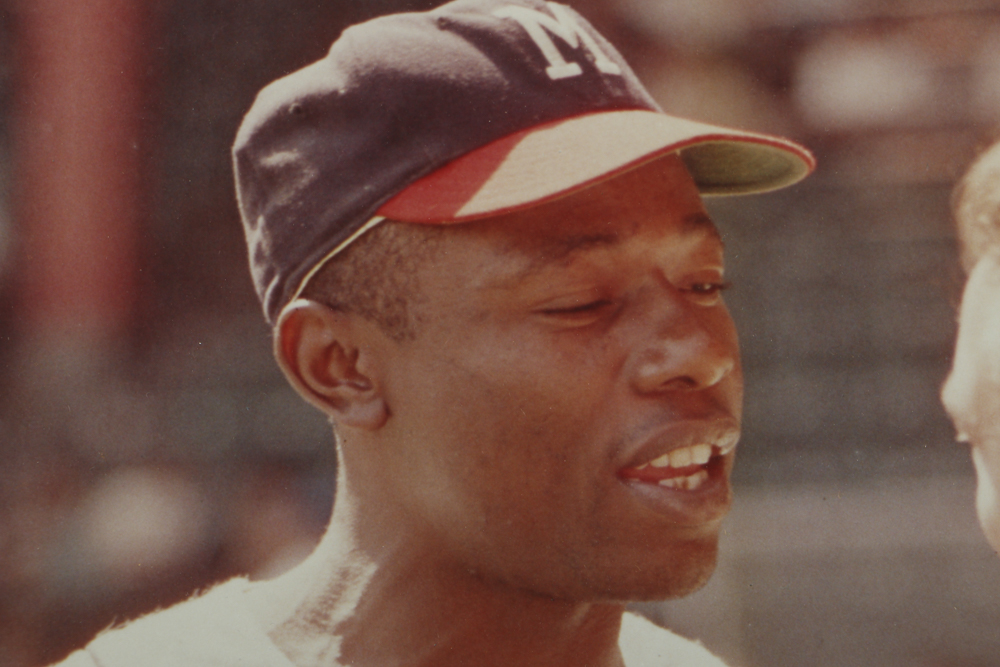 Hank Aaron and Harry Caray Signed Color Photograph