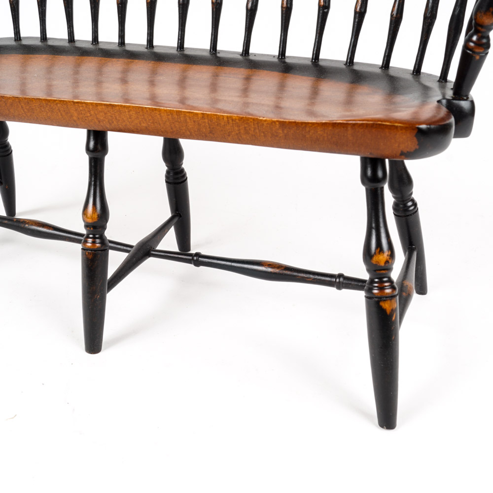 Miniature Windsor Style Settee with Spindle Back