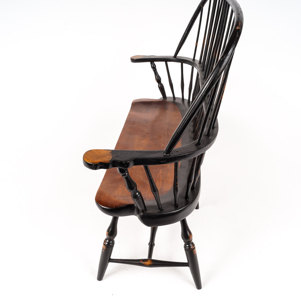 Miniature Windsor Style Settee with Spindle Back