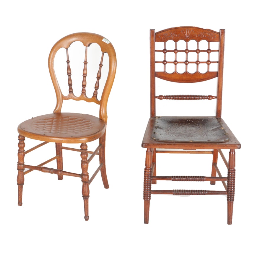 Wooden Cloth Seat Chairs