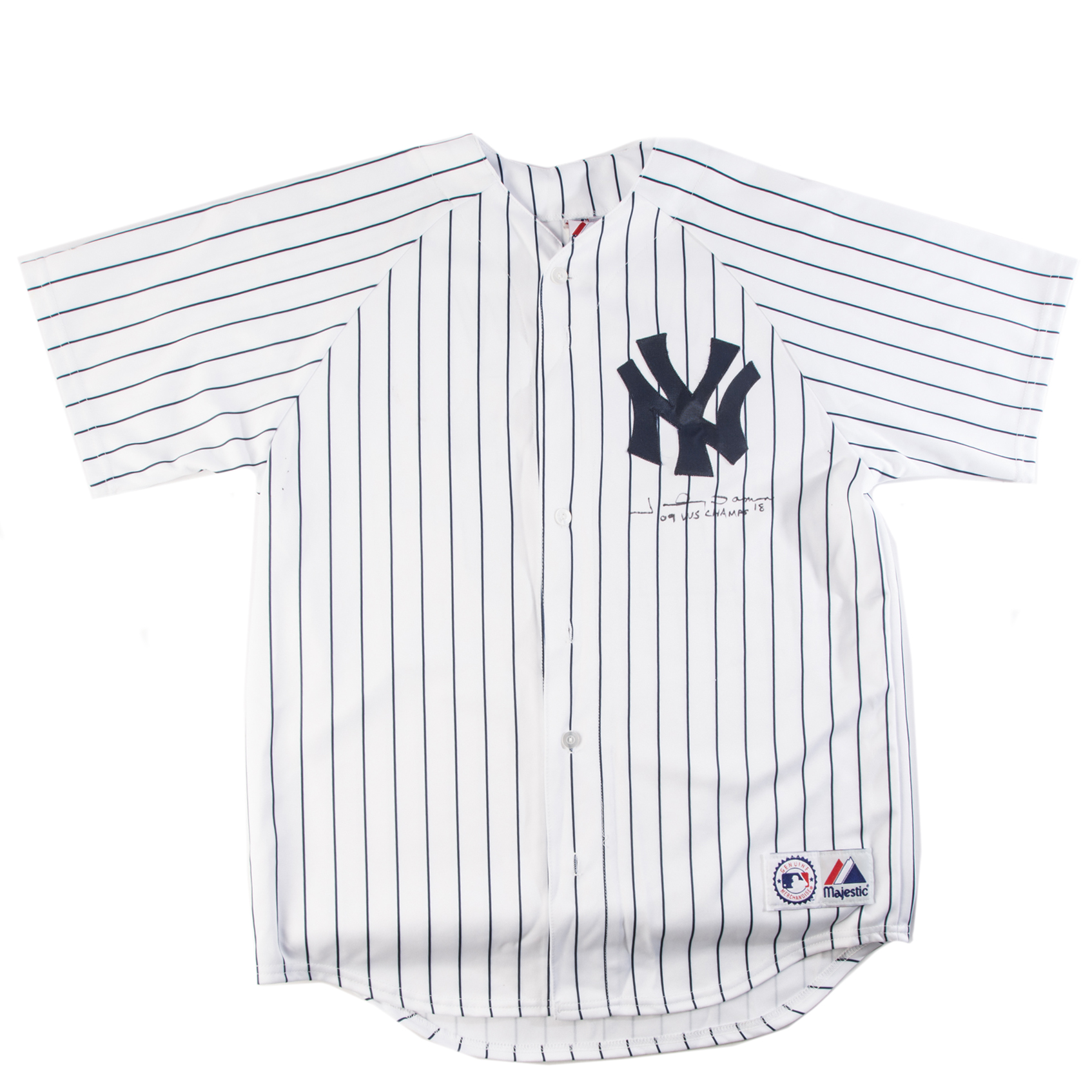 Johnny Damon Autographed Yankees Jersey