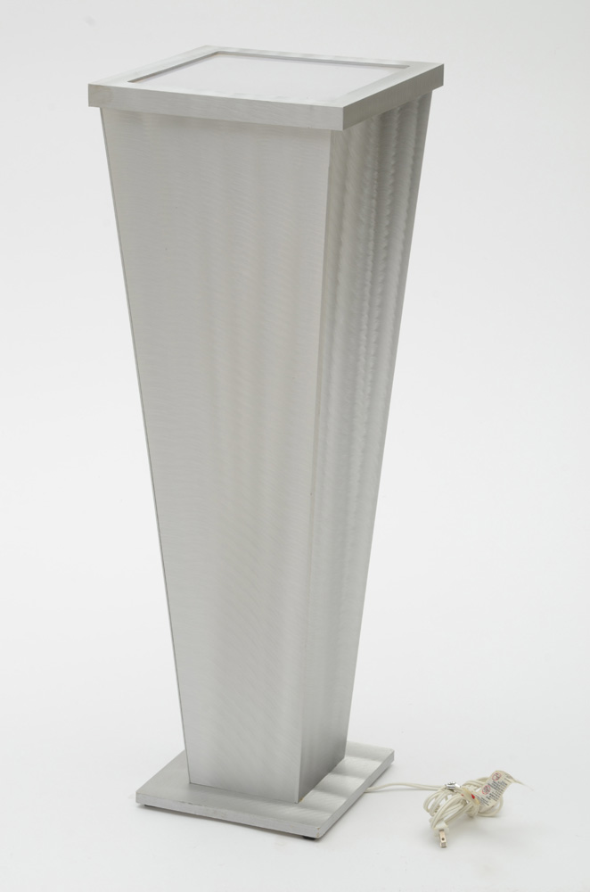 Shlomi Haziza Original Signed Acrylic Sculpture on Lighted Pedestal