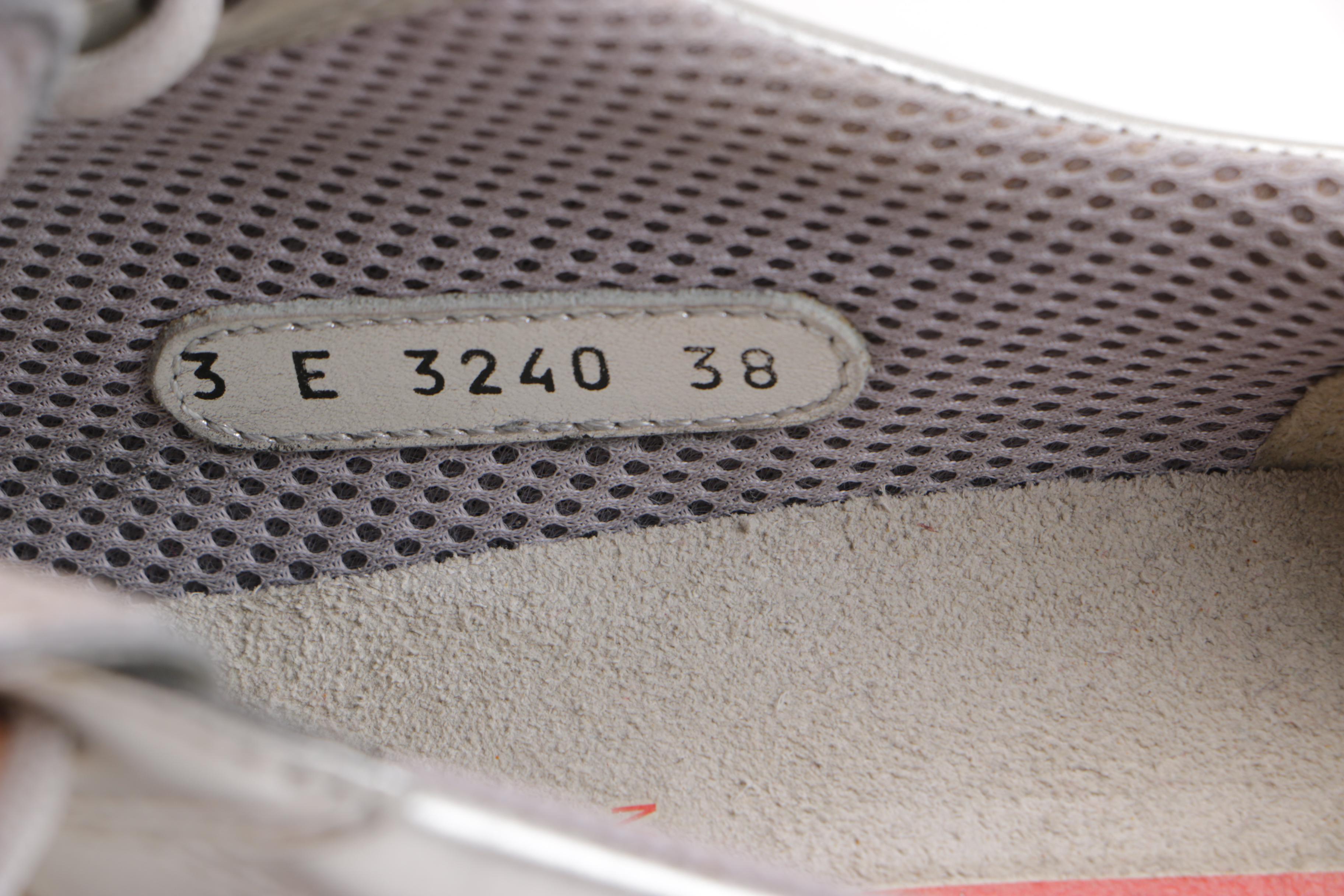 Women's Prada Metallic Silver Sneakers