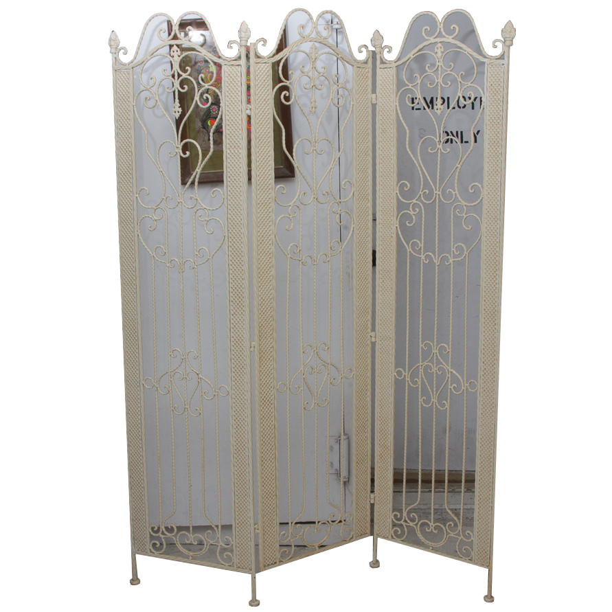 Wrought Iron Trifold Screen