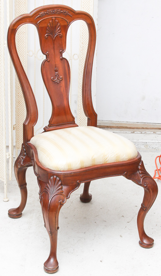 Pair of Queen Anne Style Mahogany Chairs