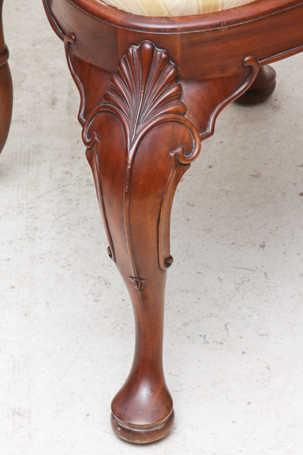 Pair of Queen Anne Style Mahogany Chairs