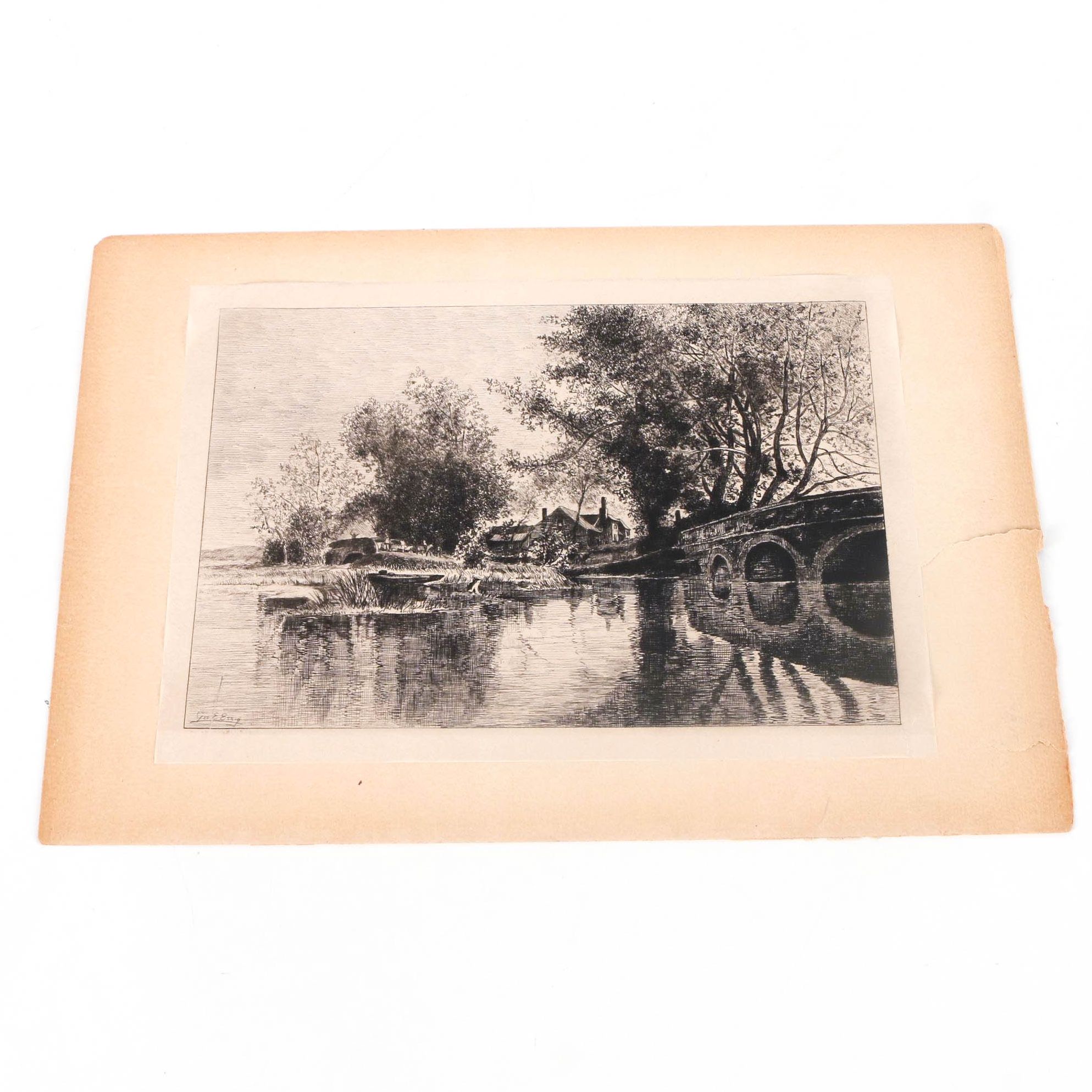 Etching on Paper After George Emerick Essig